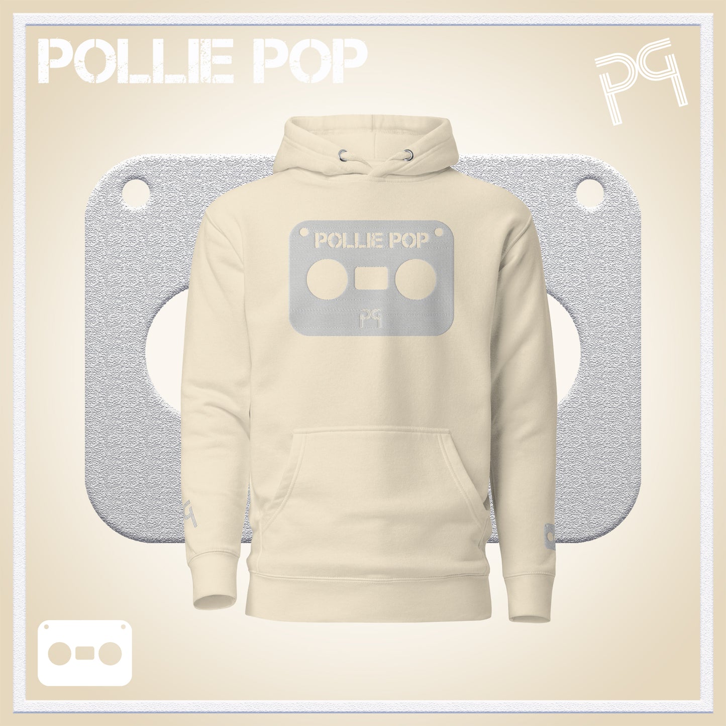 Big White Tape Hoodie