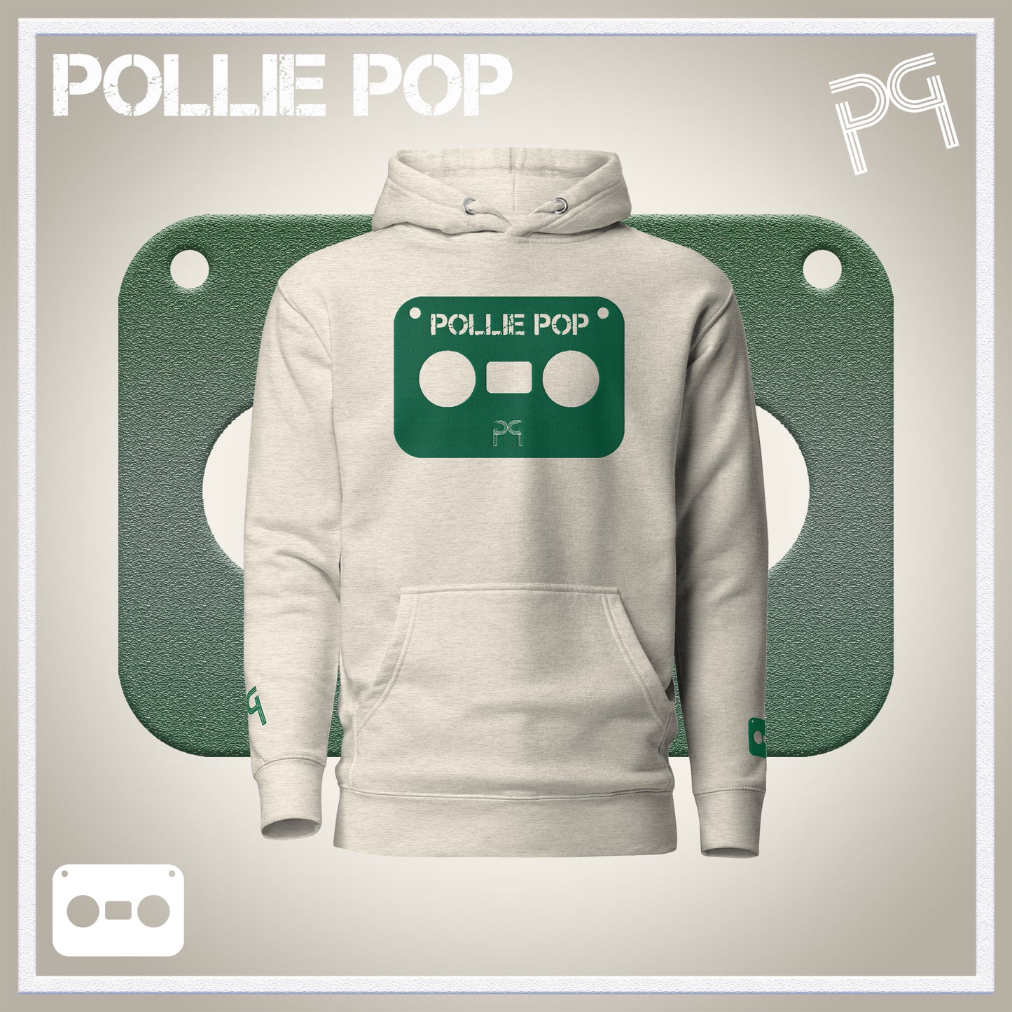 Big Dark Green Tape Hoodie