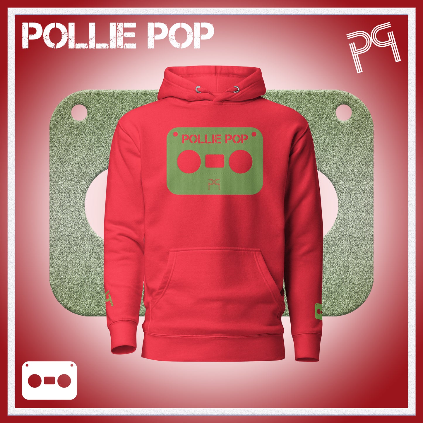 Big Light Green Tape Hoodie