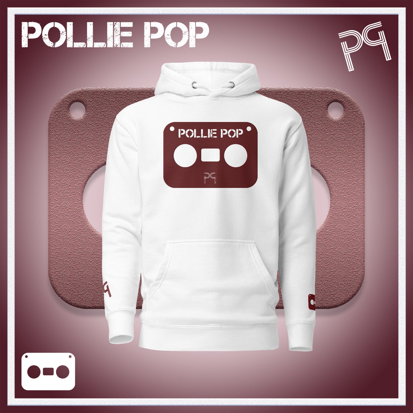 Big Wineberry Tape Hoodie