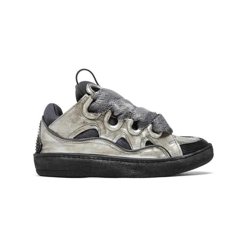 #Lanvin #Curb ##Sneakers #White #Anthracite