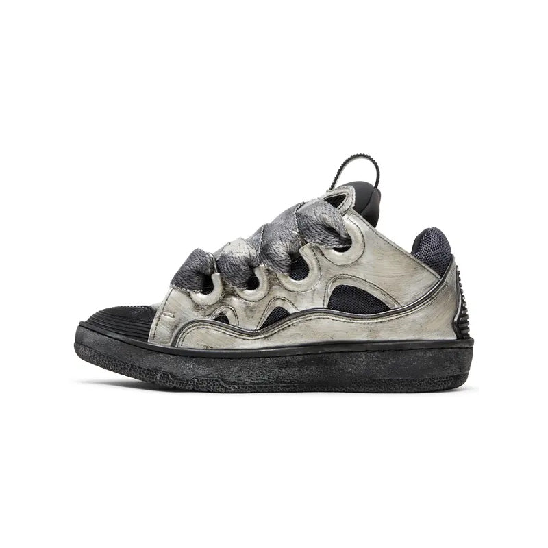 #Lanvin #Curb ##Sneakers #White #Anthracite