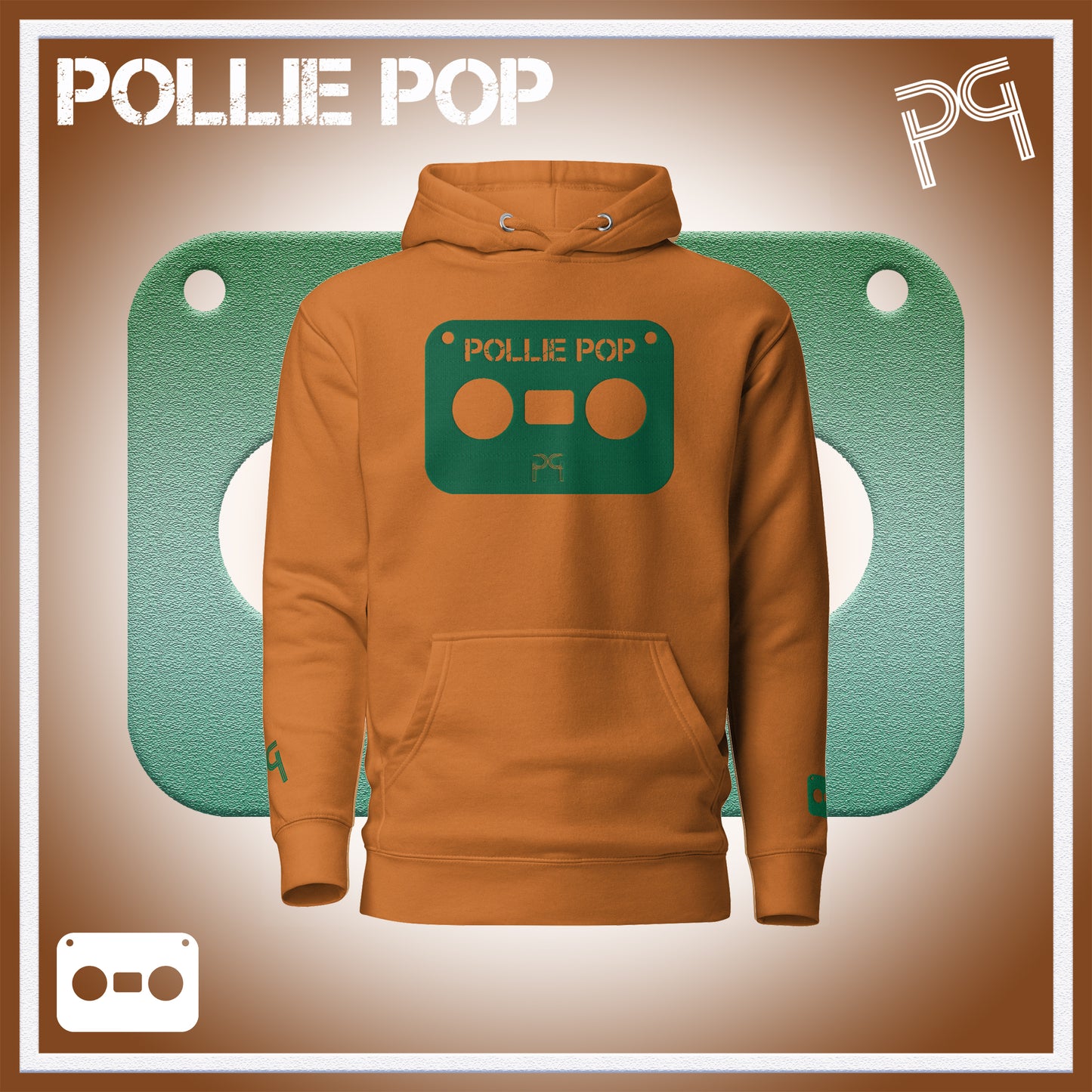 Big Dark Green Tape Hoodie