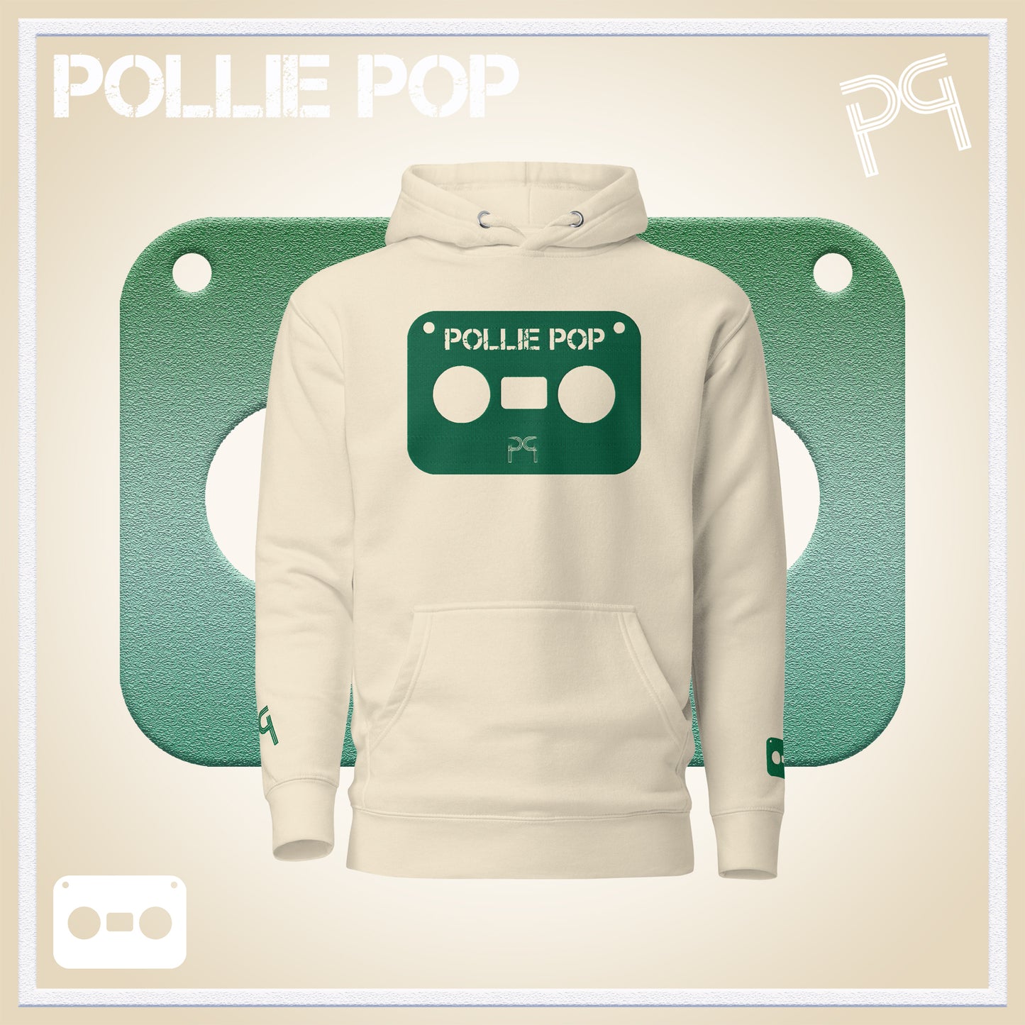 Big Dark Green Tape Hoodie