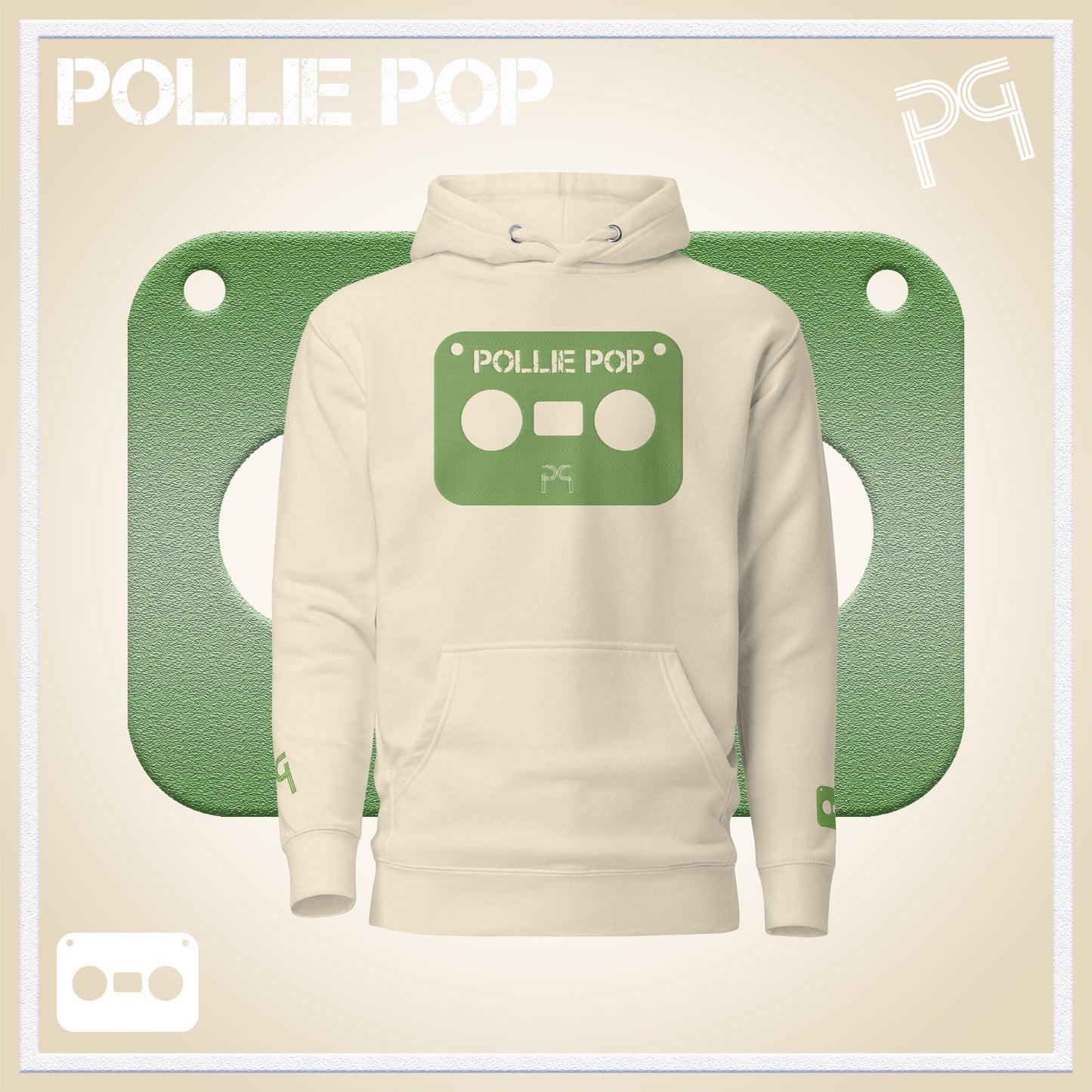 Big Light Green Tape Hoodie