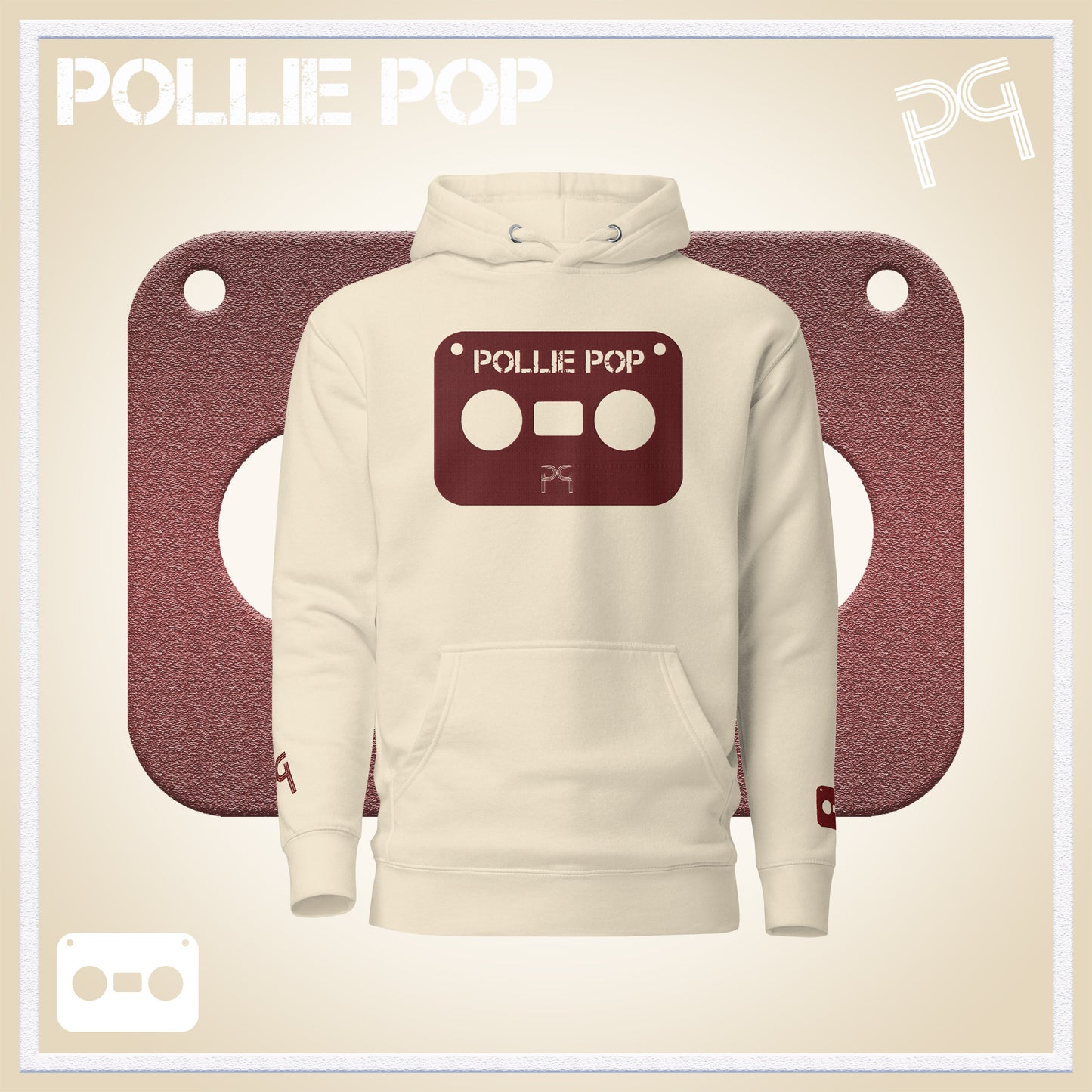 Big Wineberry Tape Hoodie
