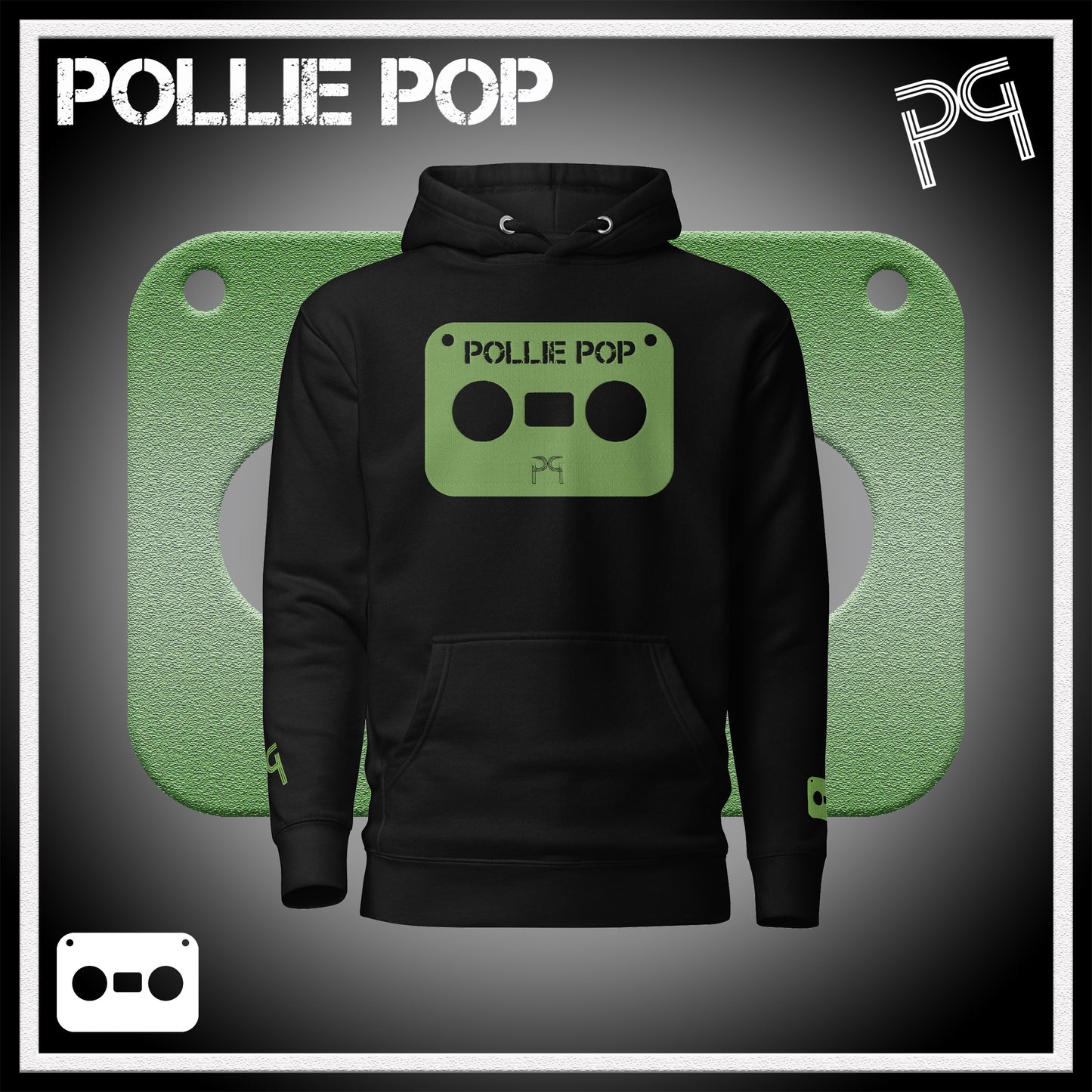 Big Light Green Tape Hoodie