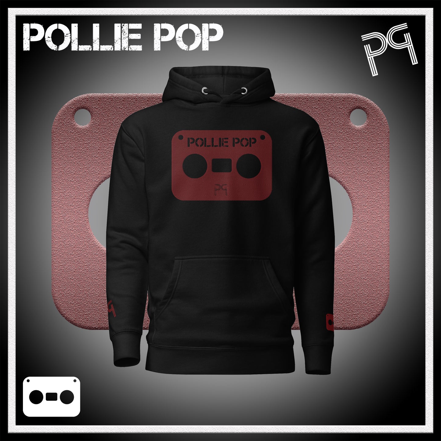 Big Wineberry Tape Hoodie