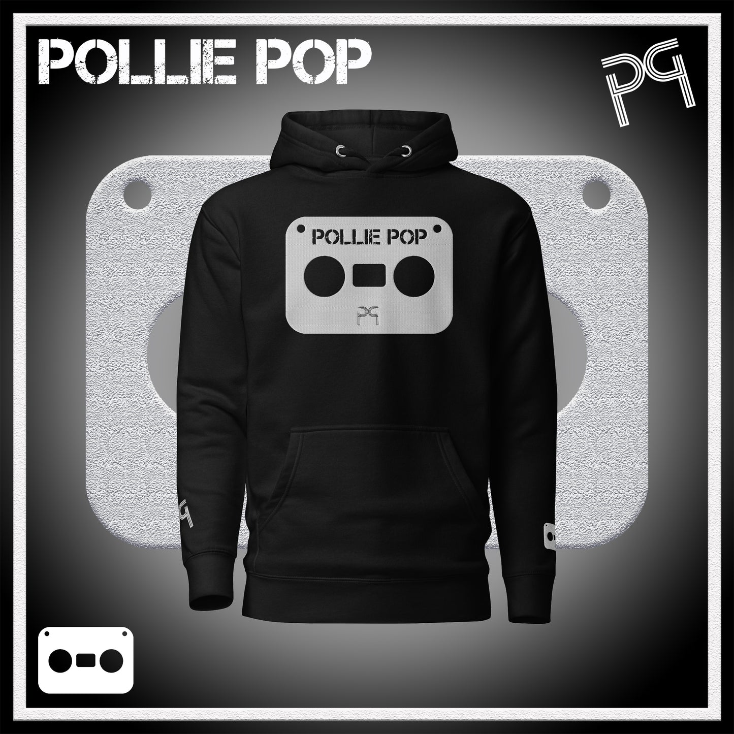 Big White Tape Hoodie