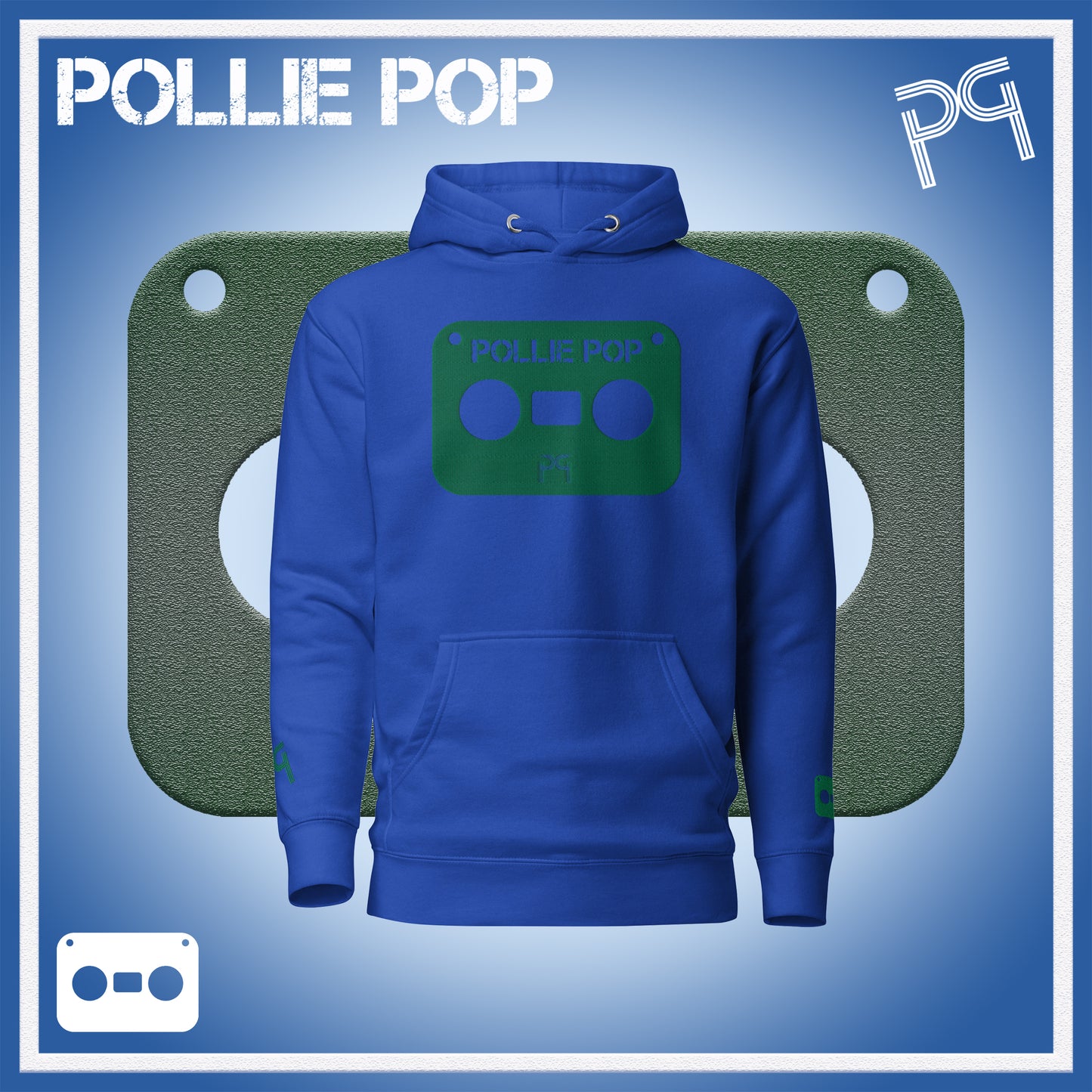 Big Dark Green Tape Hoodie