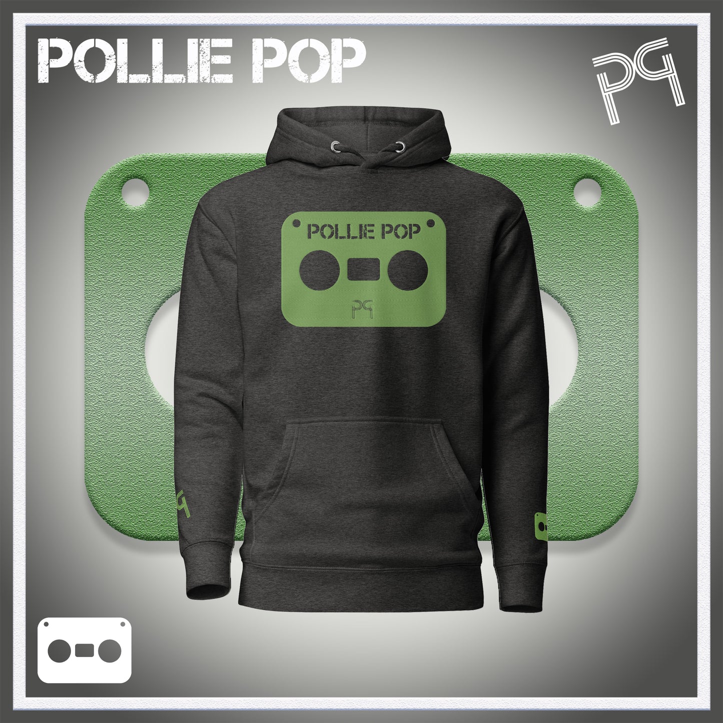 Big Light Green Tape Hoodie