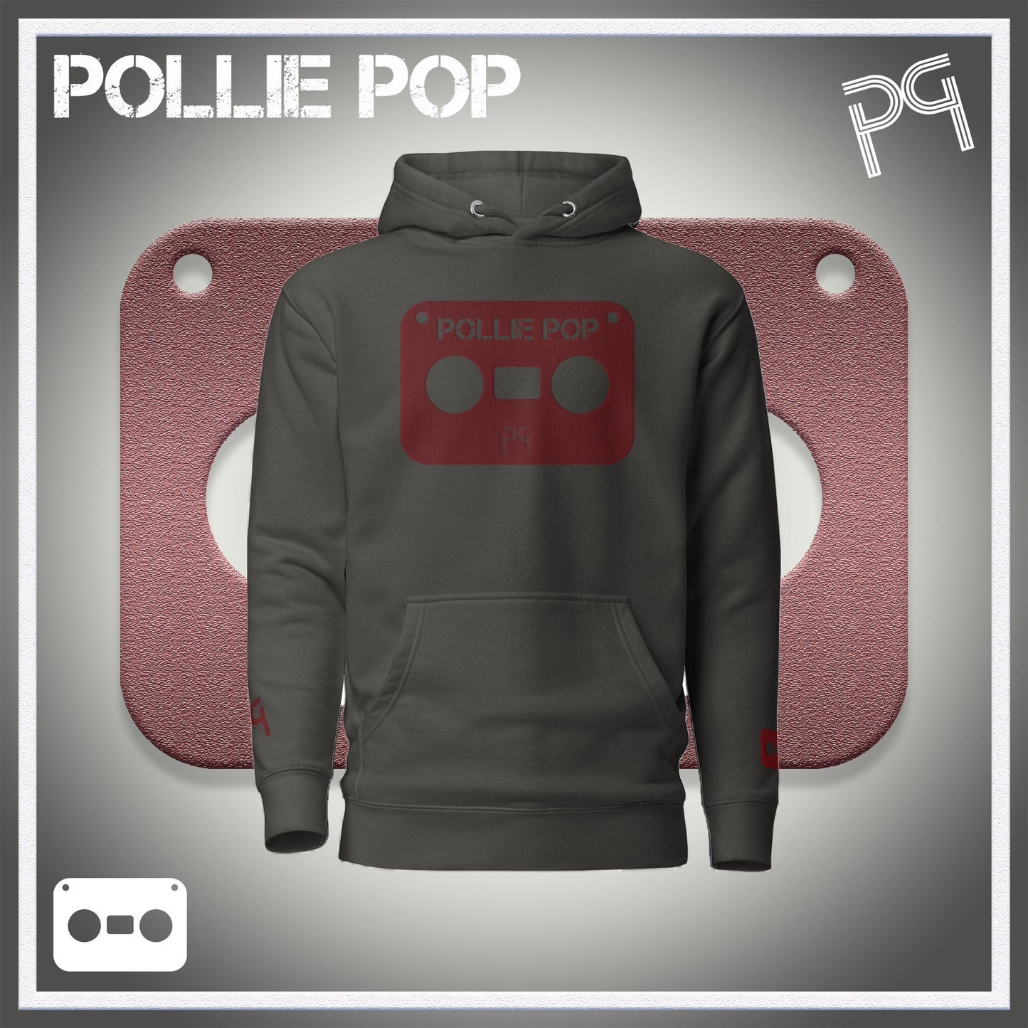 Big Wineberry Tape Hoodie