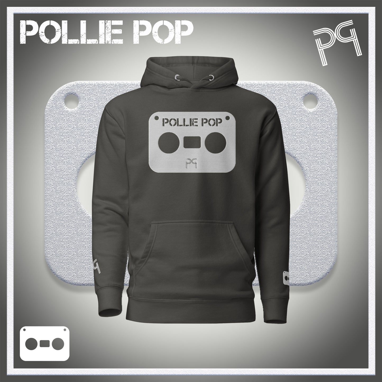 Big White Tape Hoodie