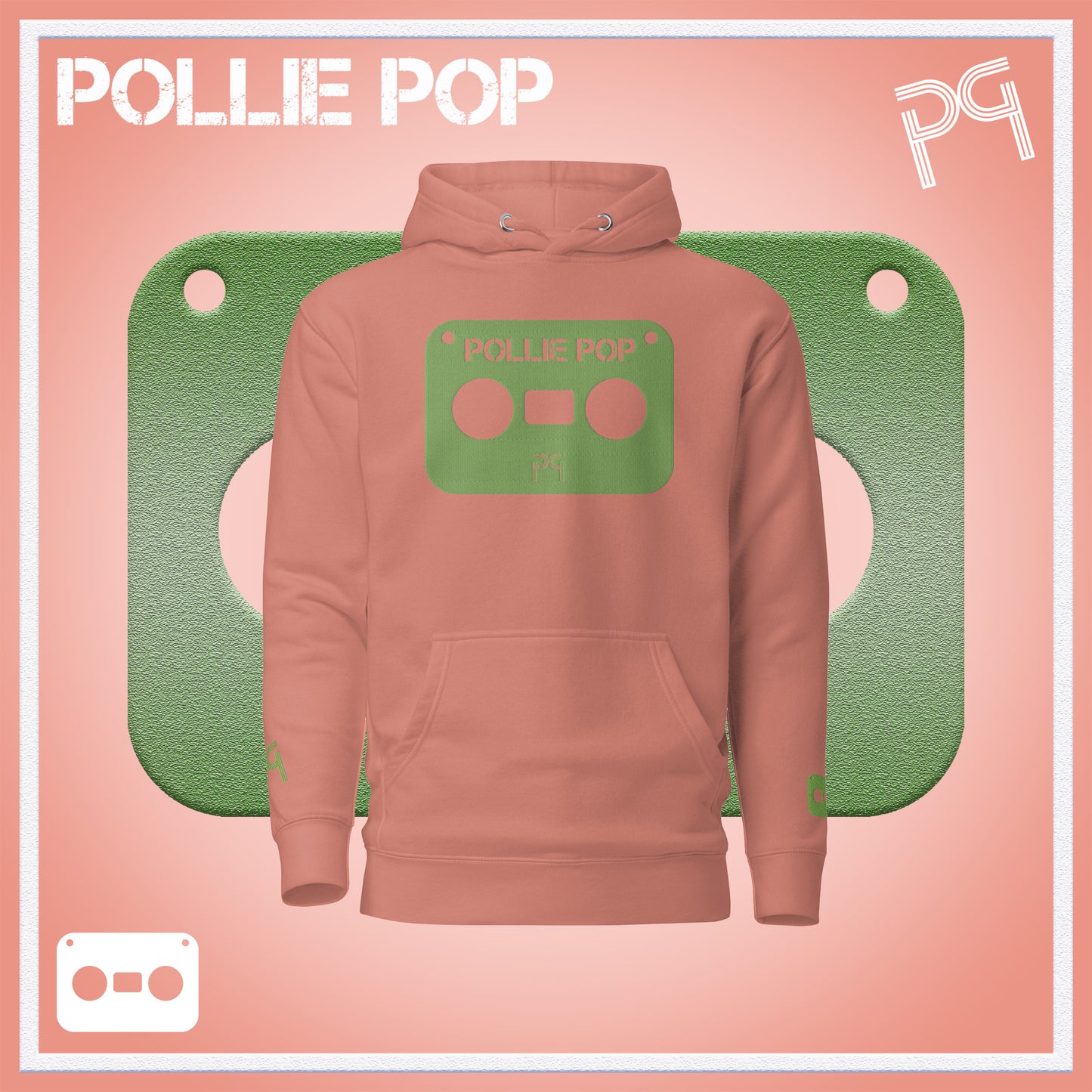 Big Light Green Tape Hoodie