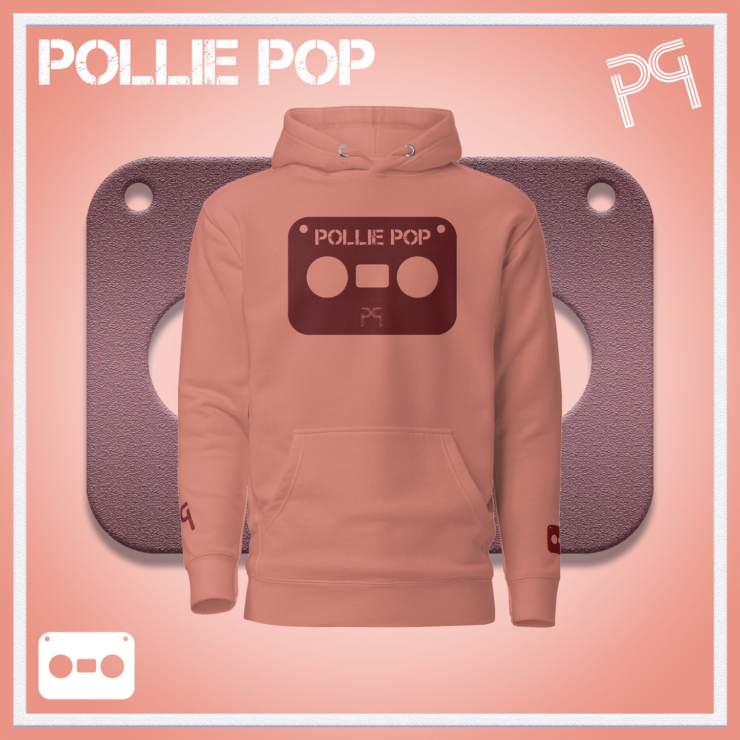 Big Wineberry Tape Hoodie