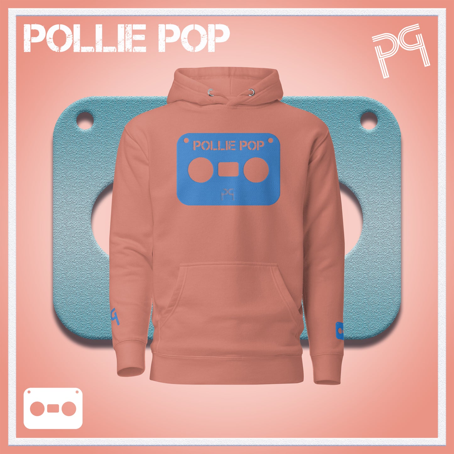 Big Teal Tape Hoodie