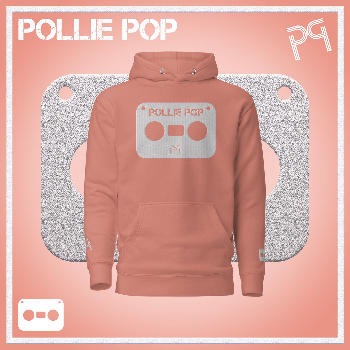 Big White Tape Hoodie