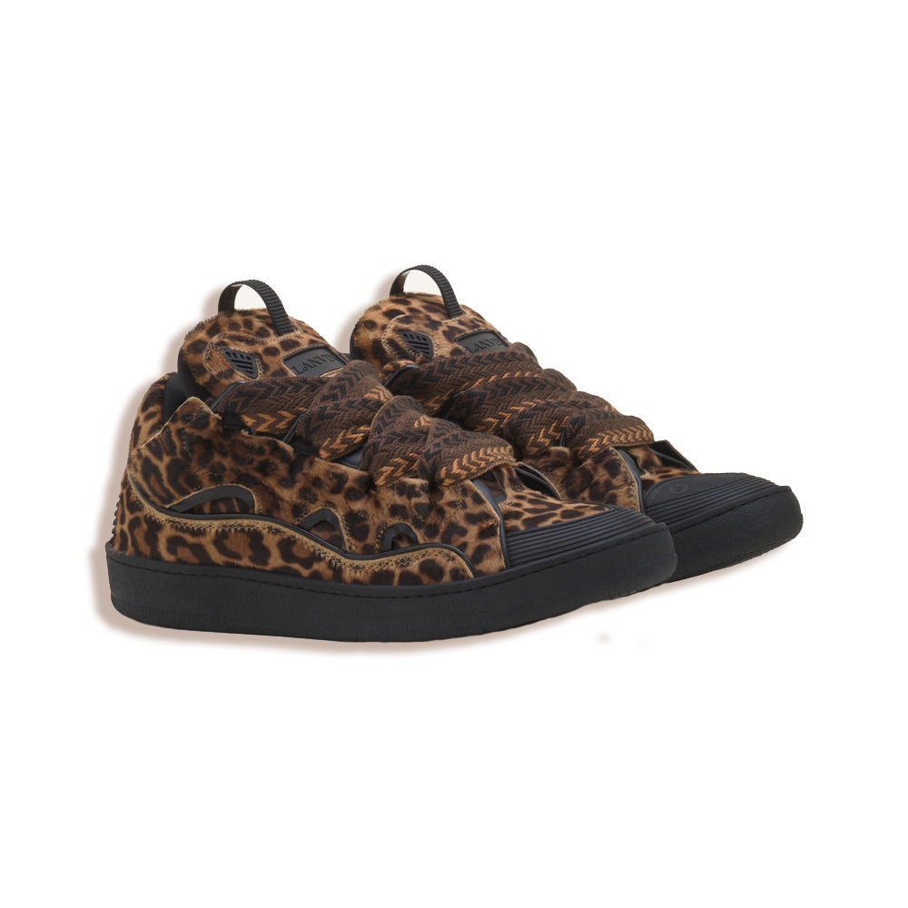 #Lanvin #Curb ##Sneakers #Brown #Pony