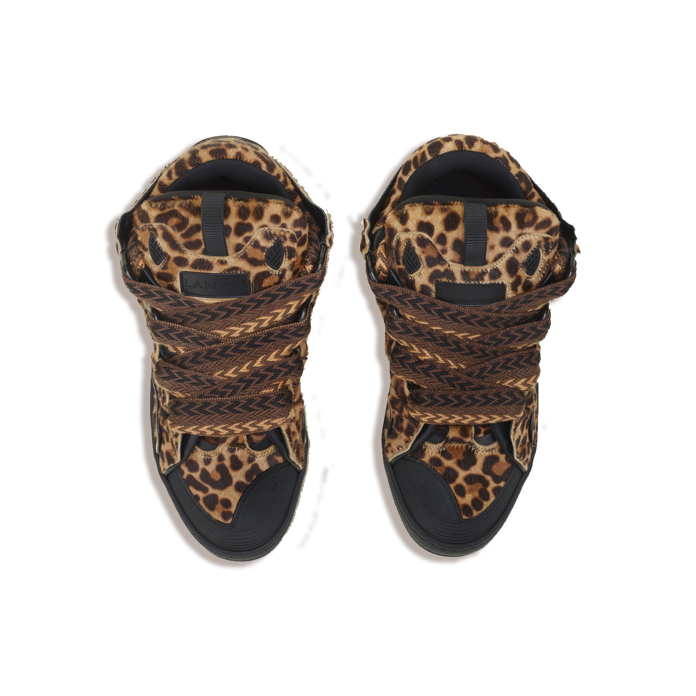 #Lanvin #Curb ##Sneakers #Brown #Pony