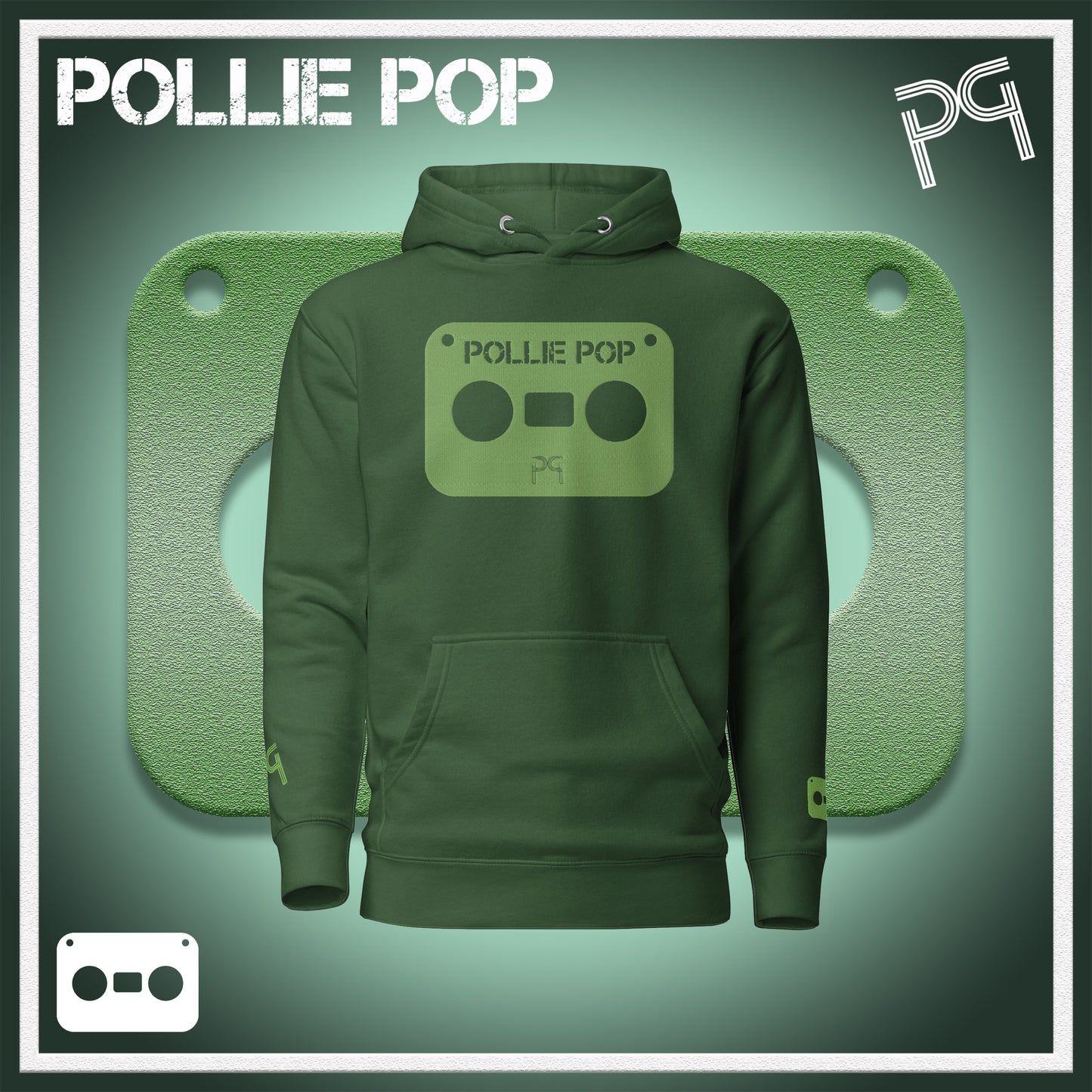 Big Light Green Tape Hoodie