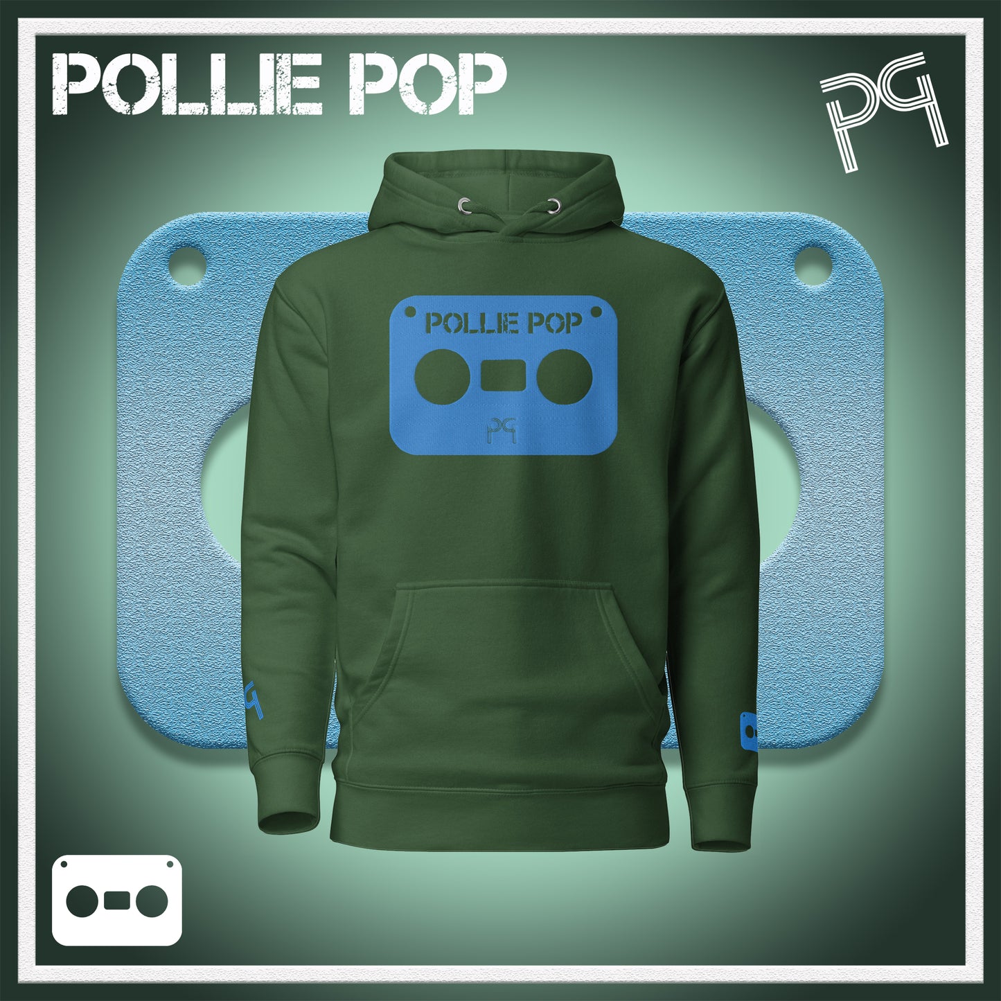 Big Teal Tape Hoodie