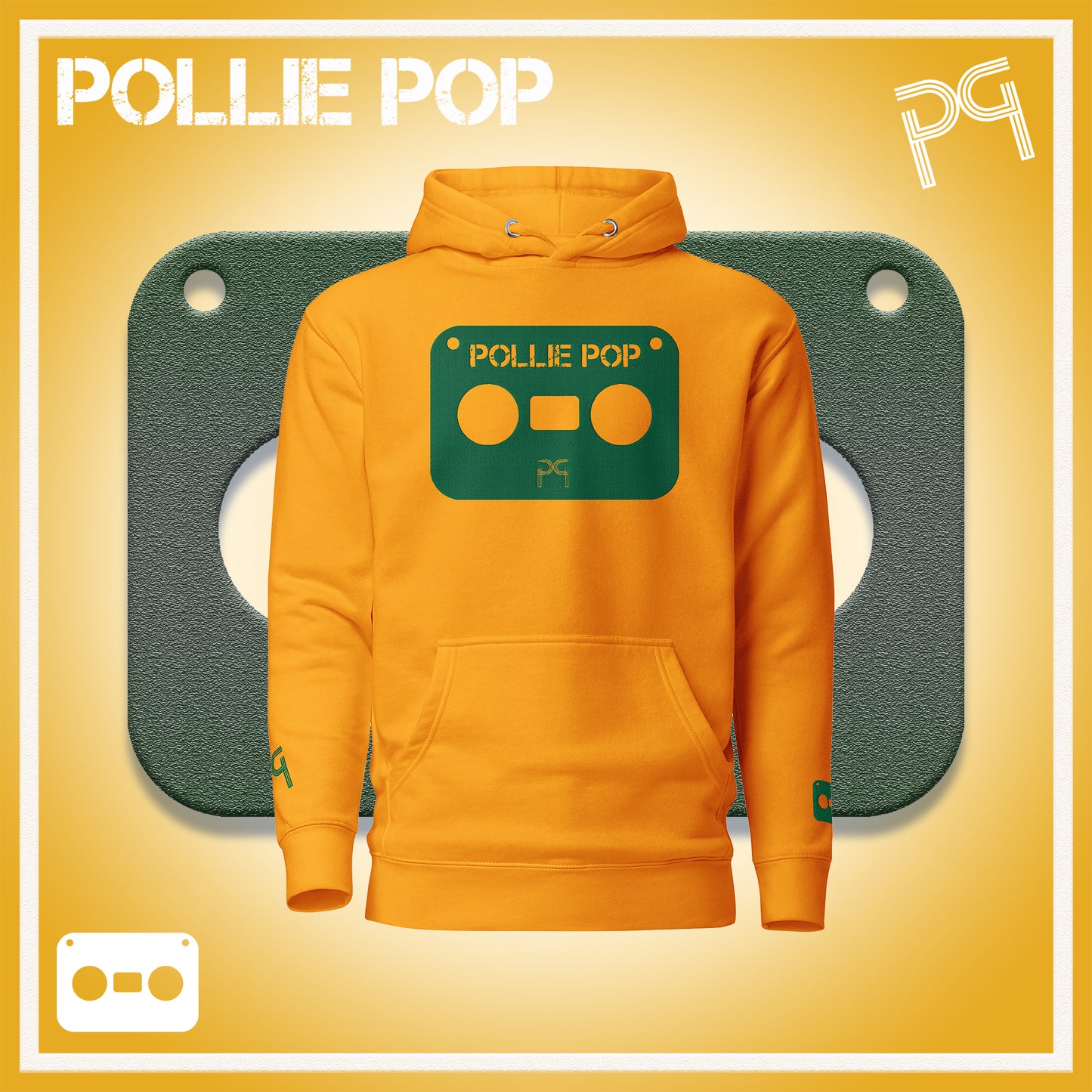 Big Dark Green Tape Hoodie