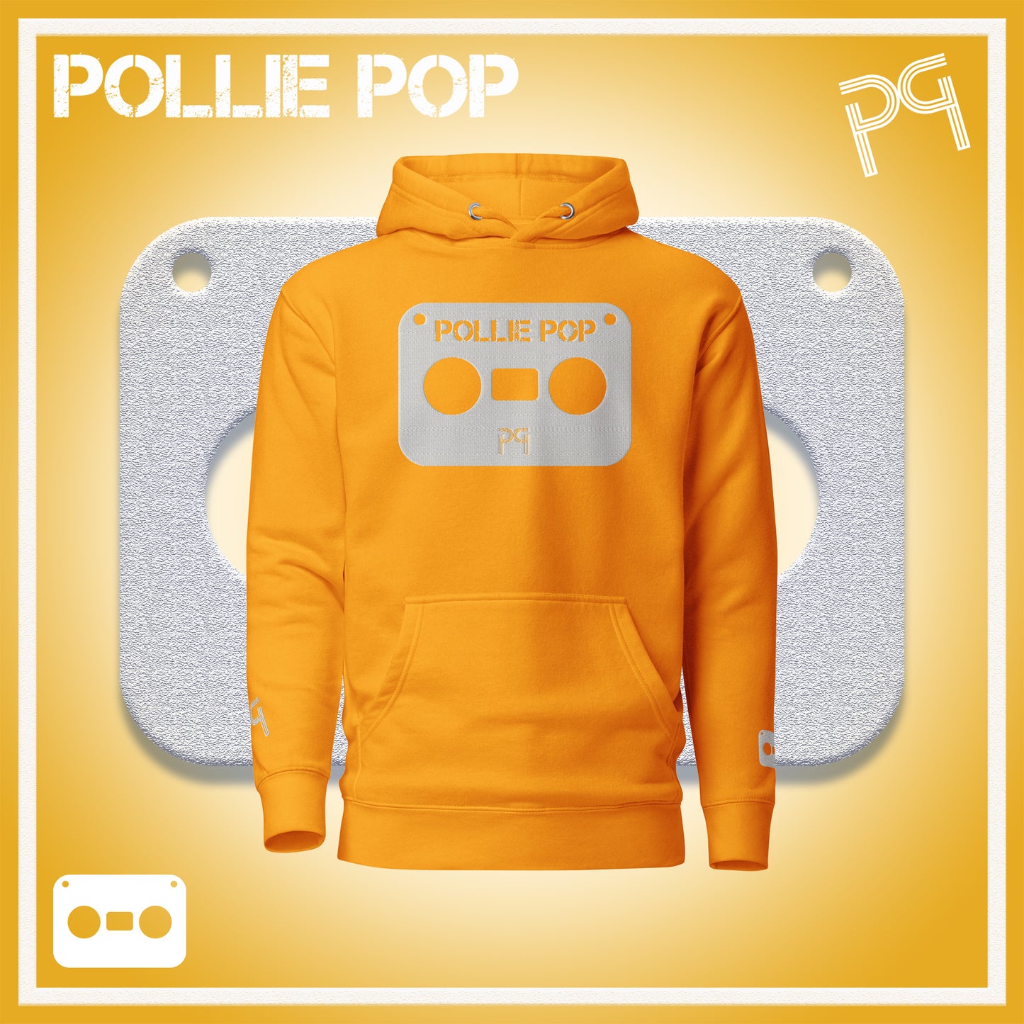 Big White Tape Hoodie