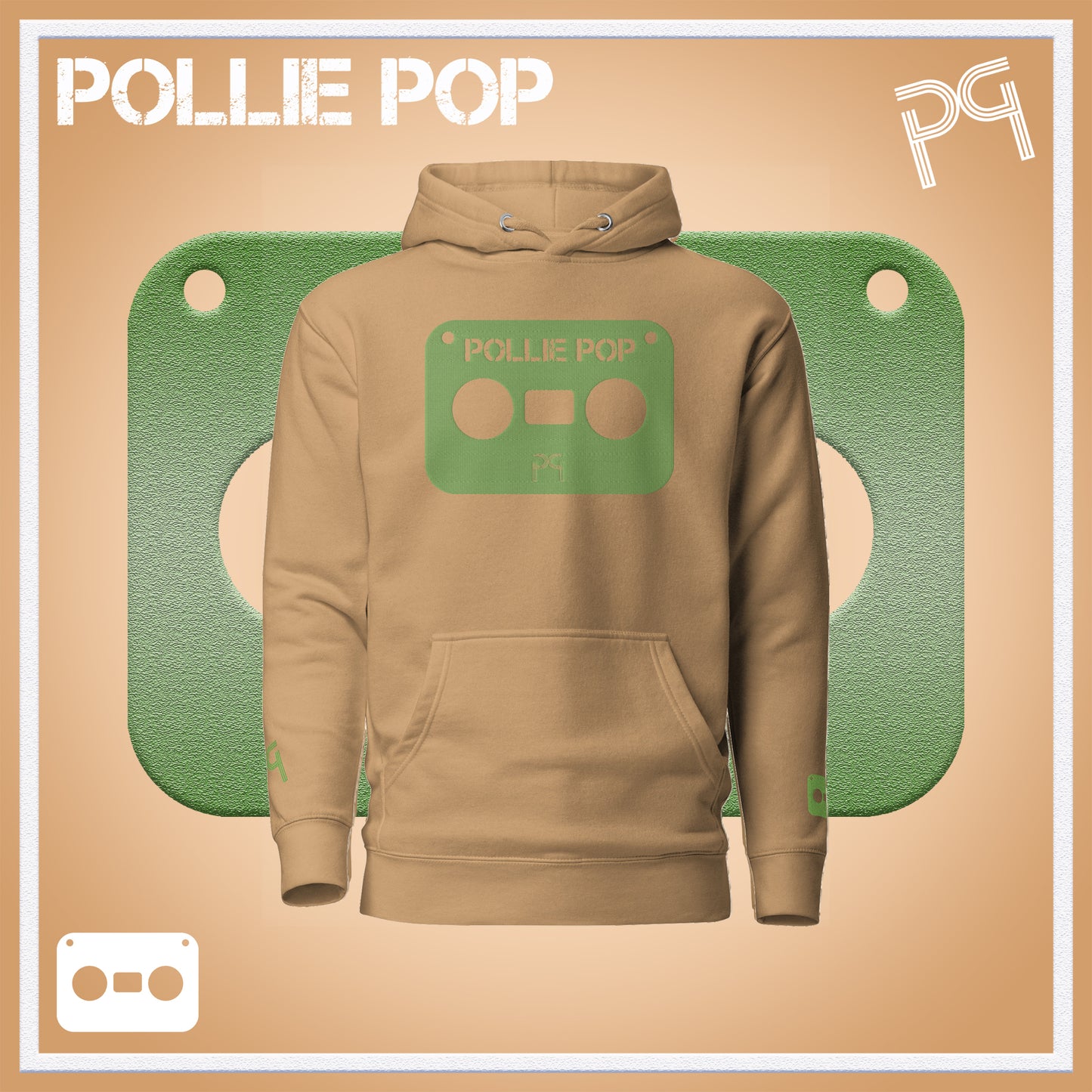Big Light Green Tape Hoodie
