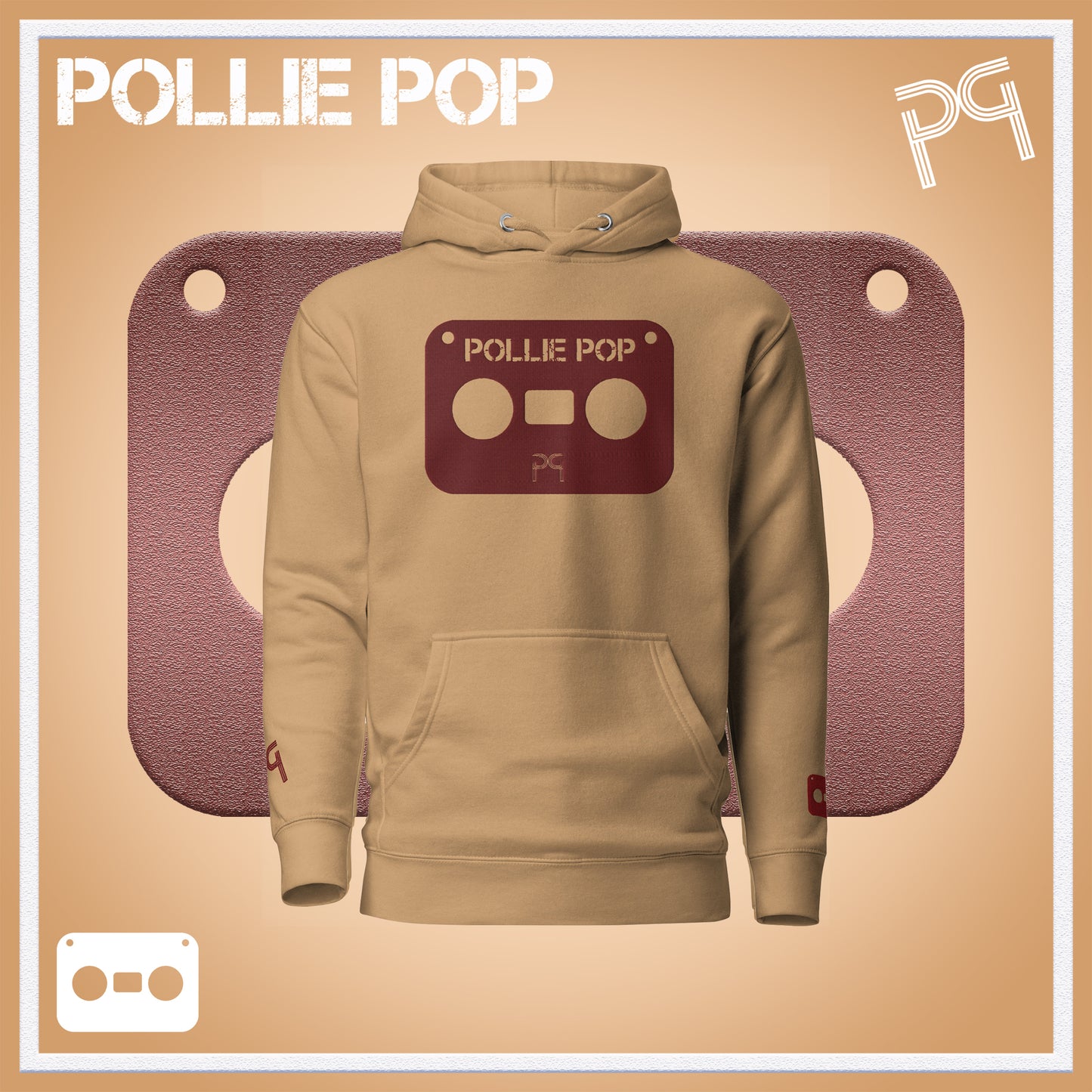 Big Wineberry Tape Hoodie