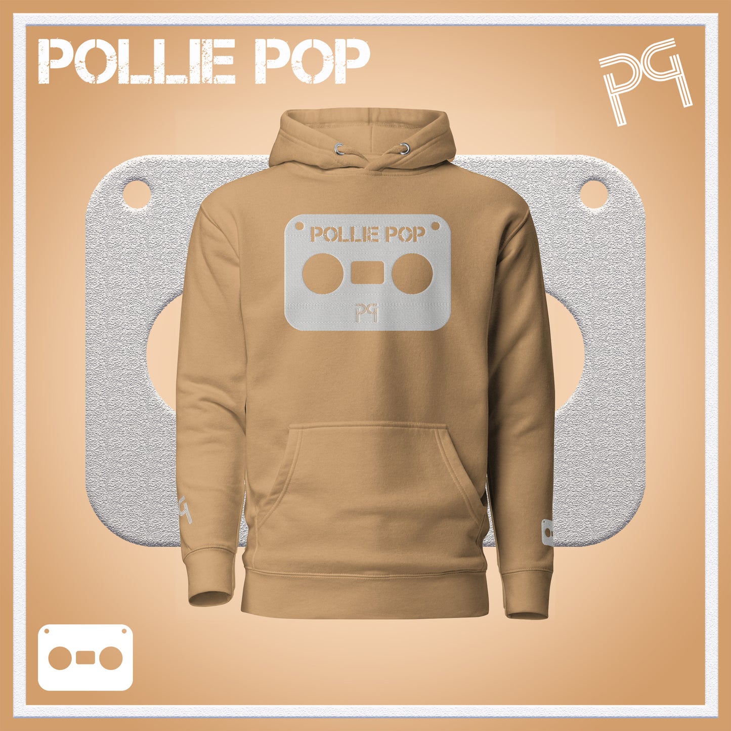 Big White Tape Hoodie
