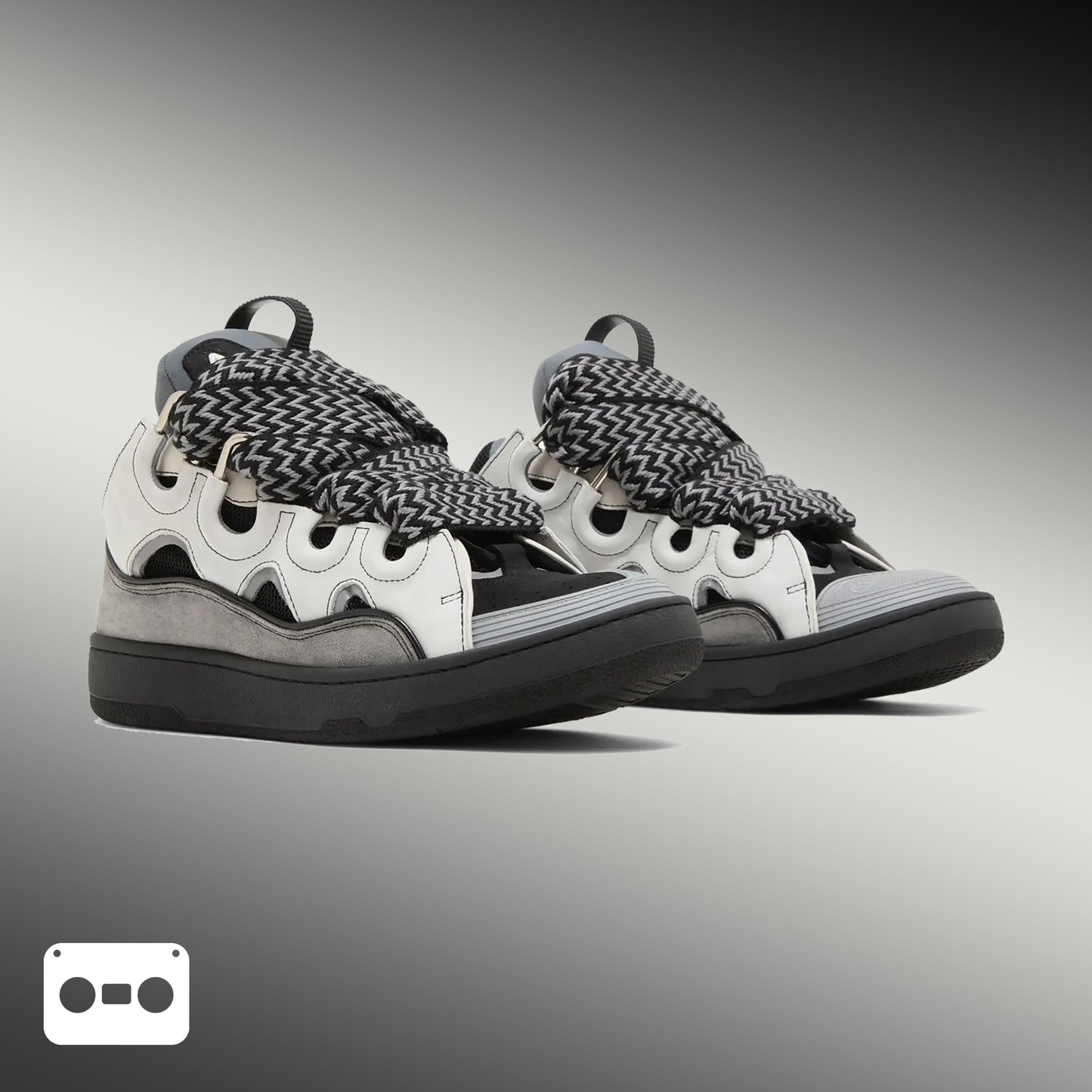 #Lanvin #Curb ##Sneakers #White #Anthracite