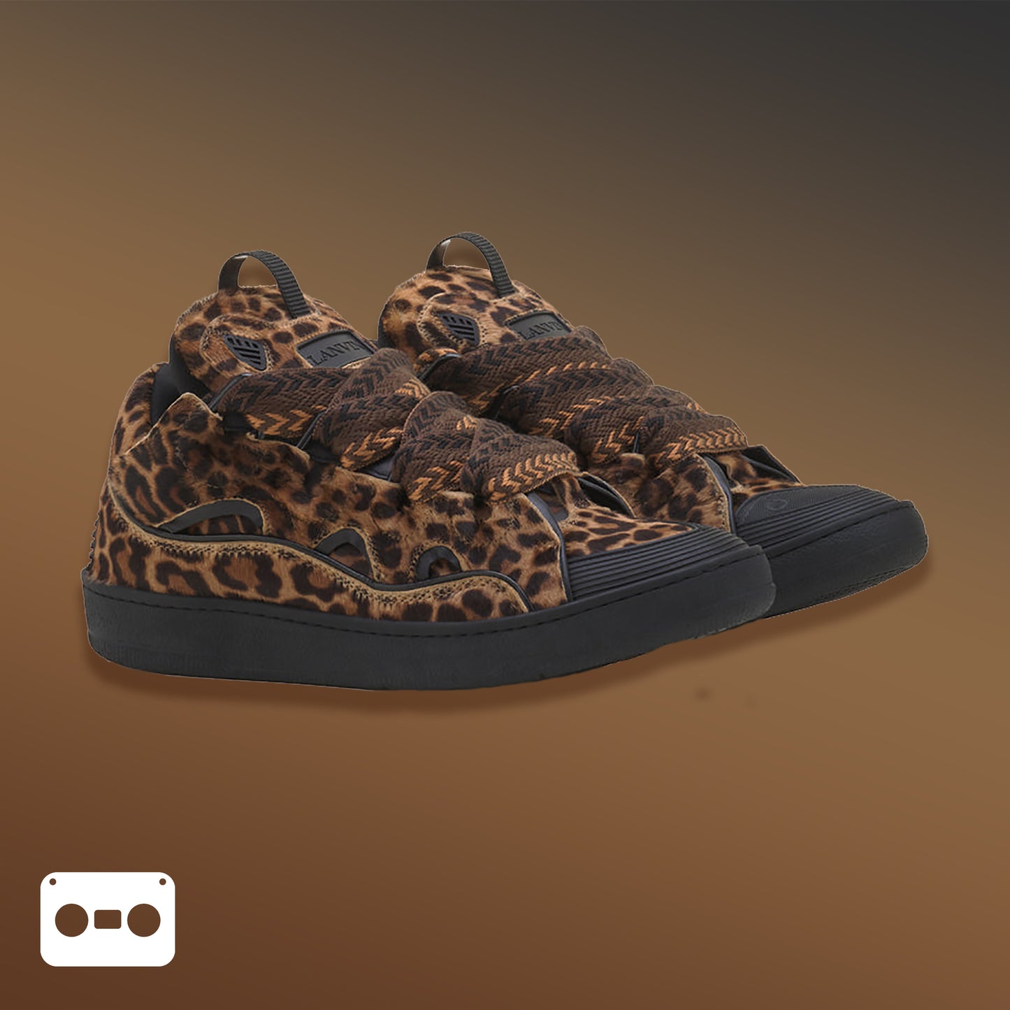 #Lanvin #Curb ##Sneakers #Brown #Pony
