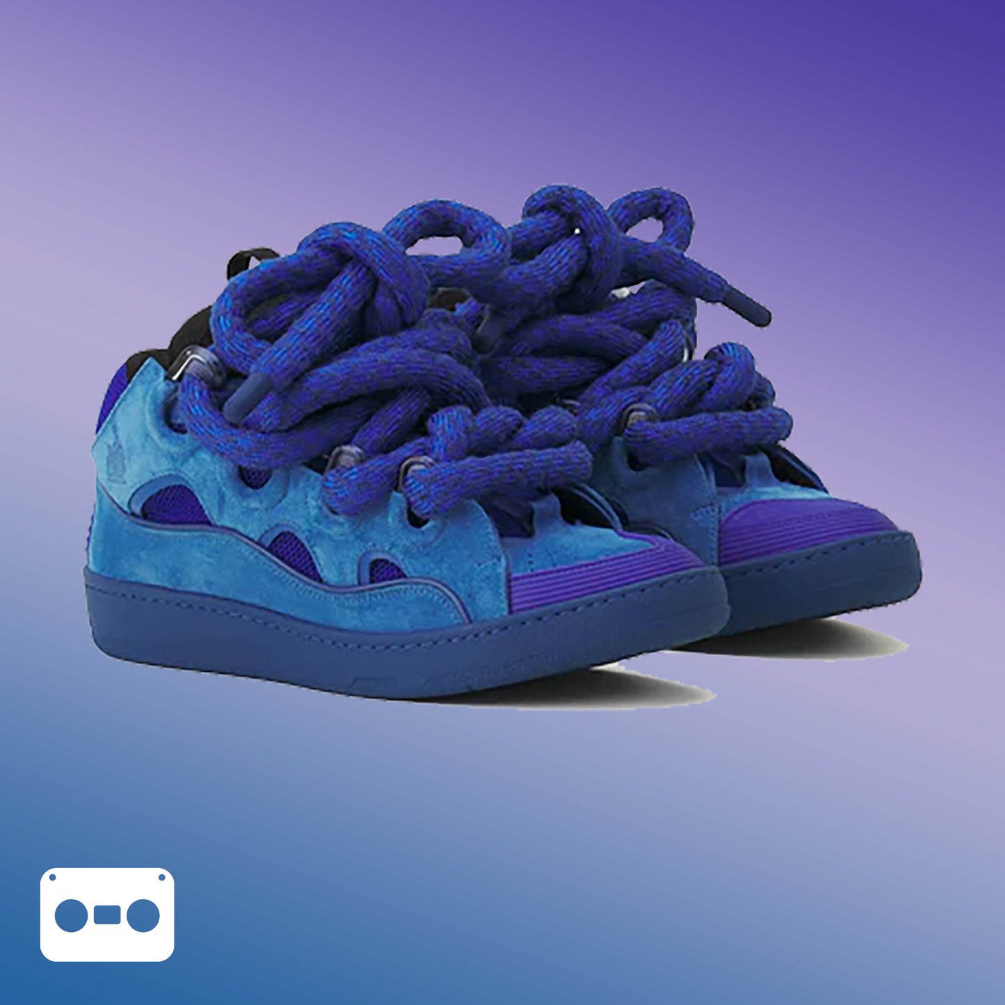 #Lanvin #Curb ##Sneakers #BlueBlack