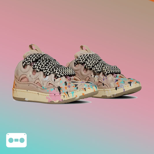#GalleryDept x #Lanvin #Curb #Sneakers #PaintDrip #PalePink