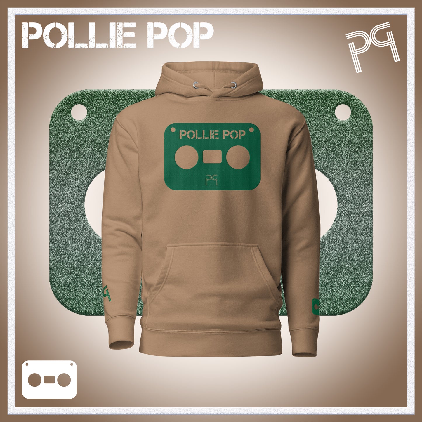 Big Dark Green Tape Hoodie