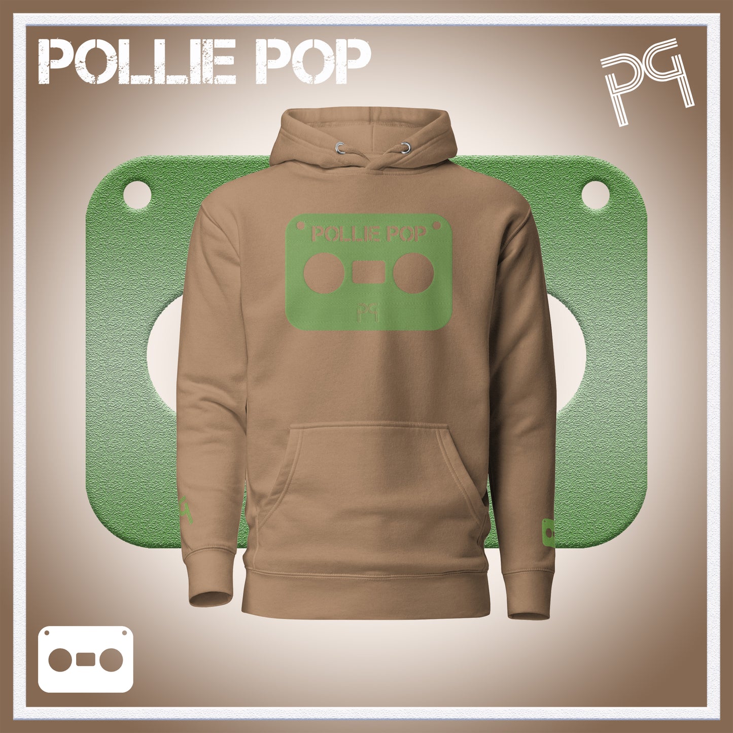 Big Light Green Tape Hoodie