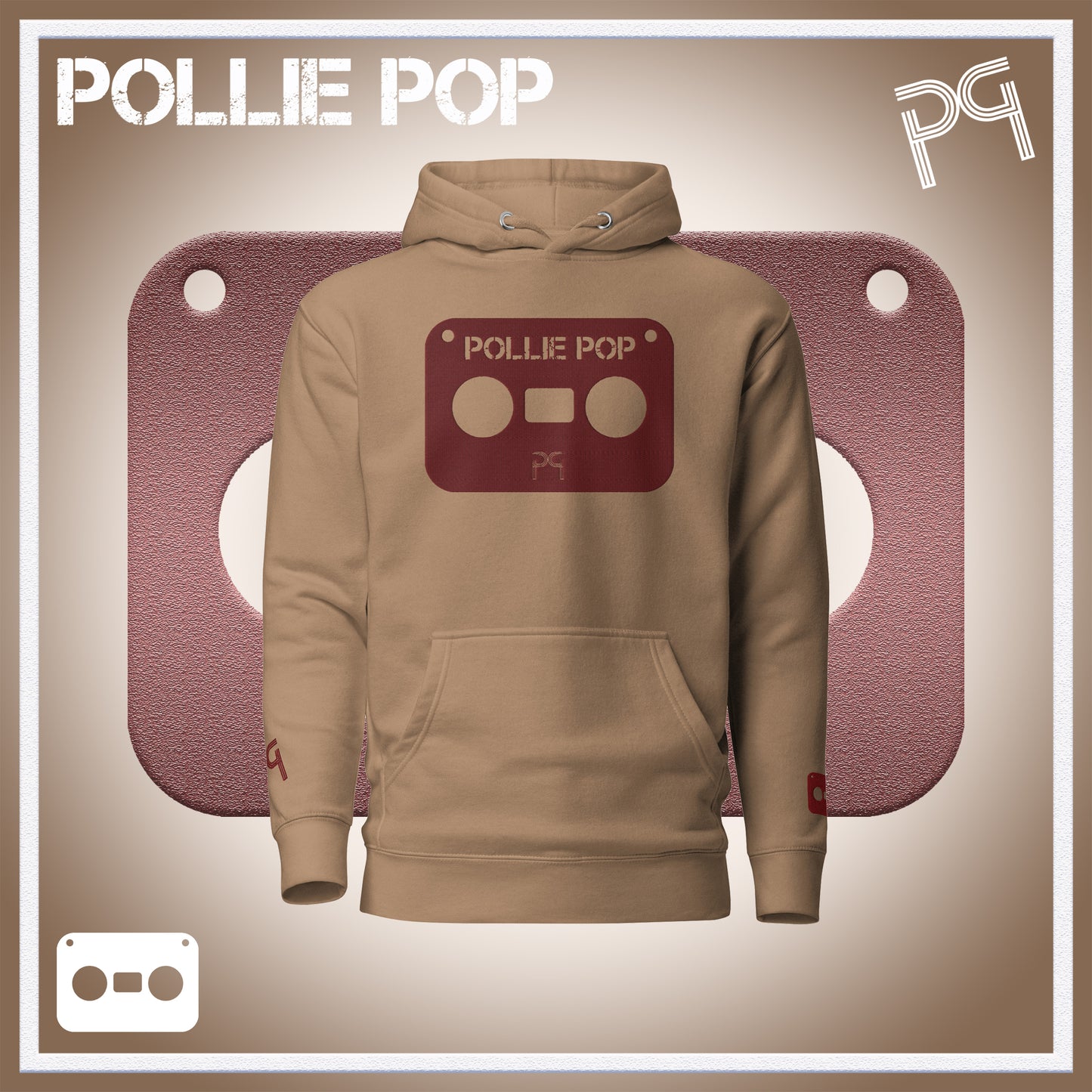 Big Wineberry Tape Hoodie
