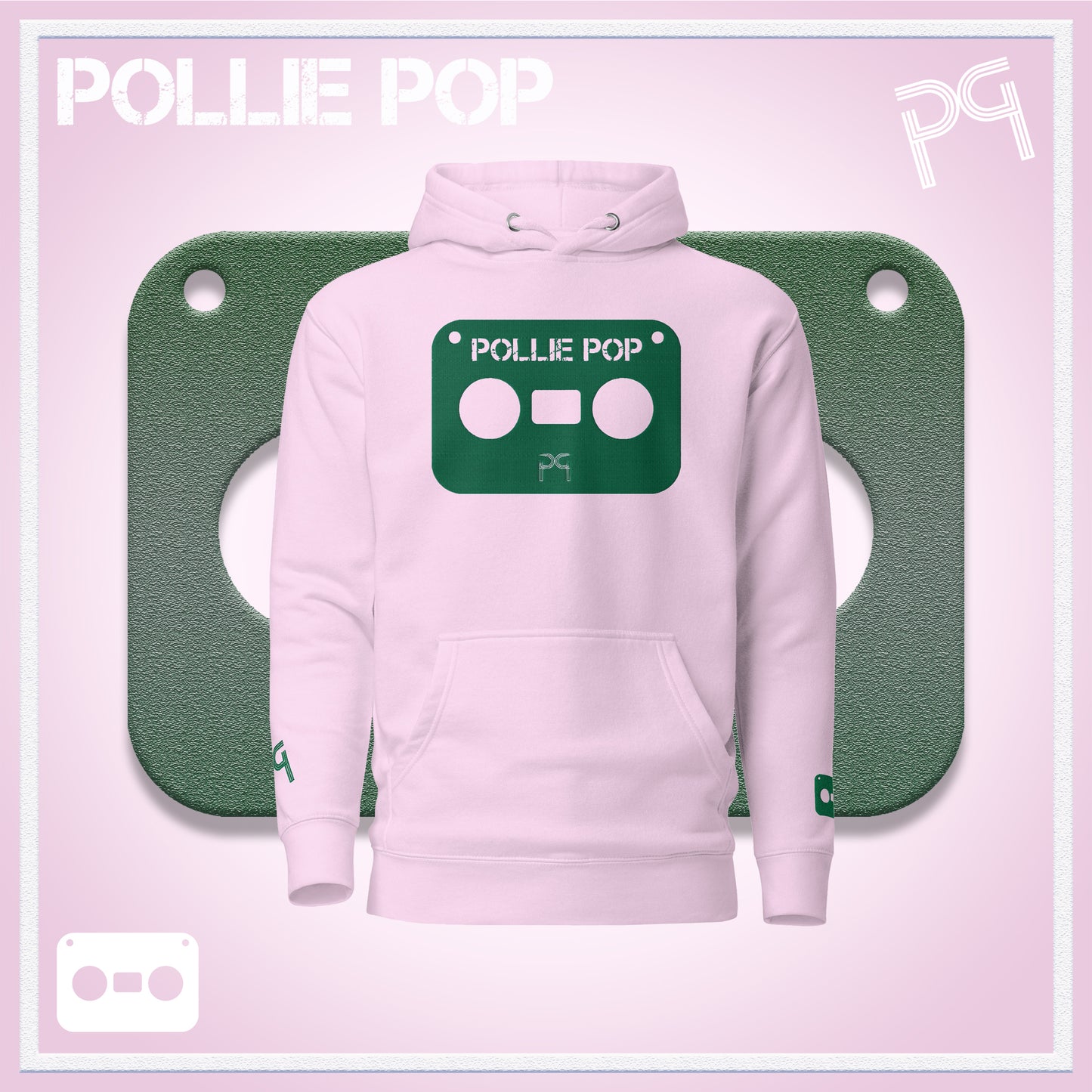 Big Dark Green Tape Hoodie