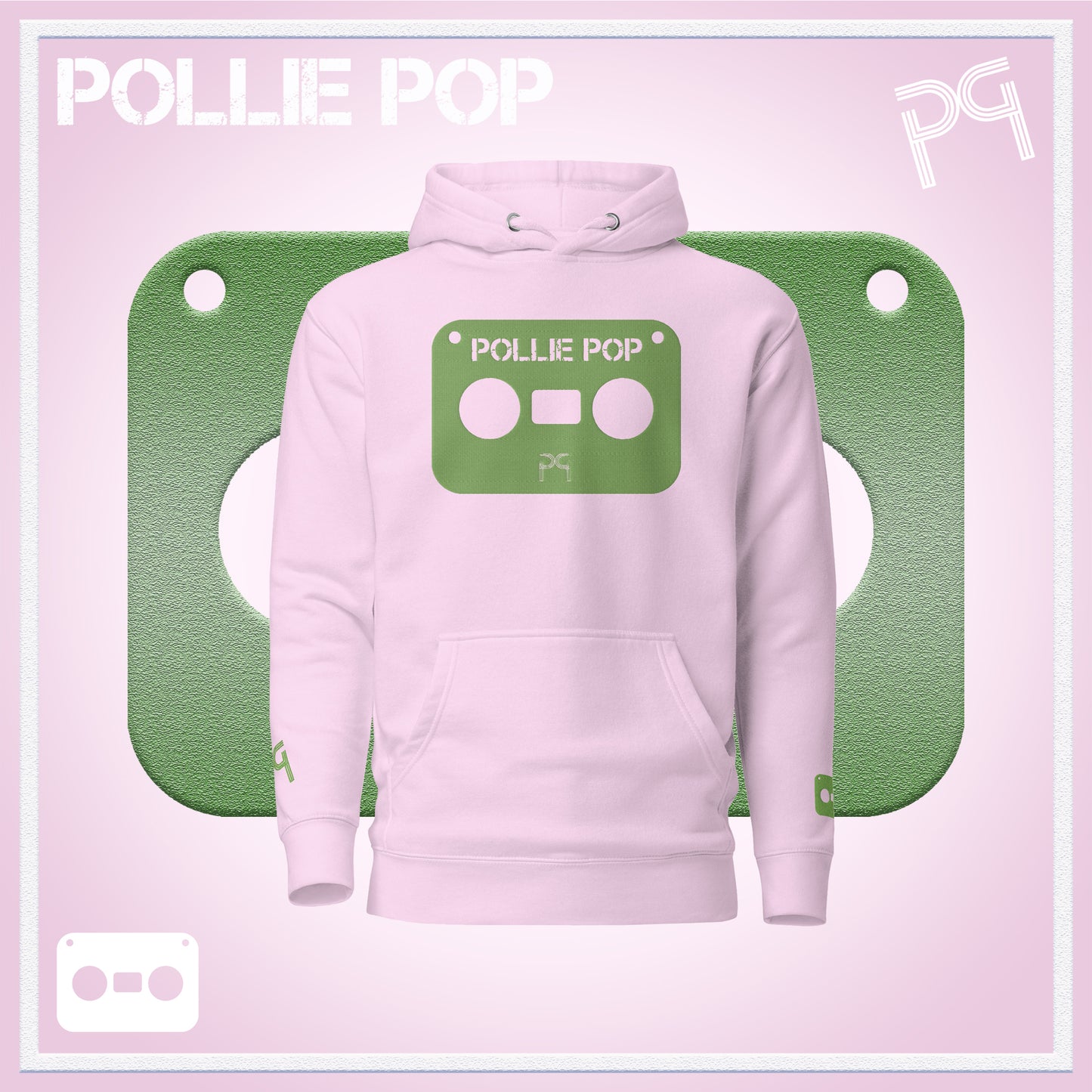 Big Light Green Tape Hoodie