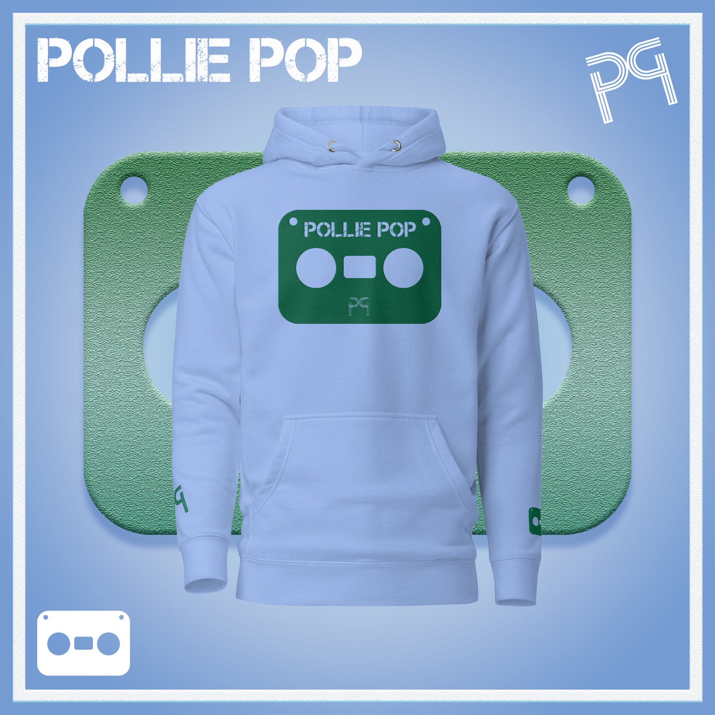 Big Dark Green Tape Hoodie