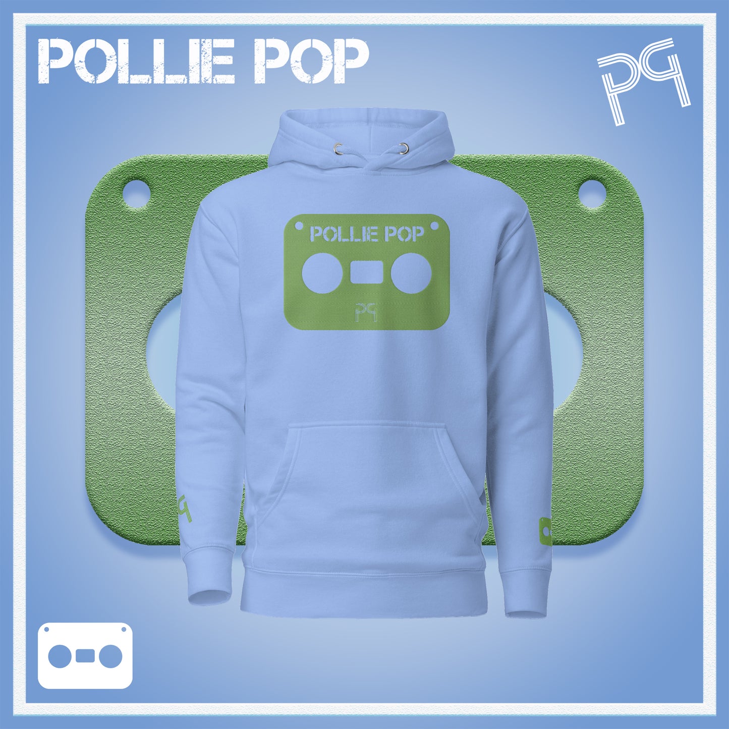 Big Light Green Tape Hoodie