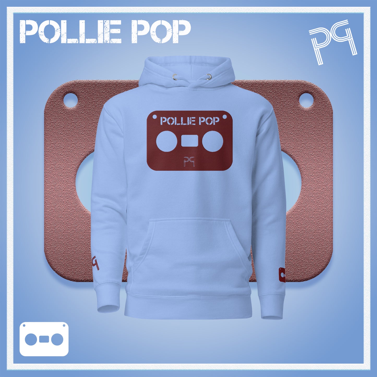 Big Wineberry Tape Hoodie