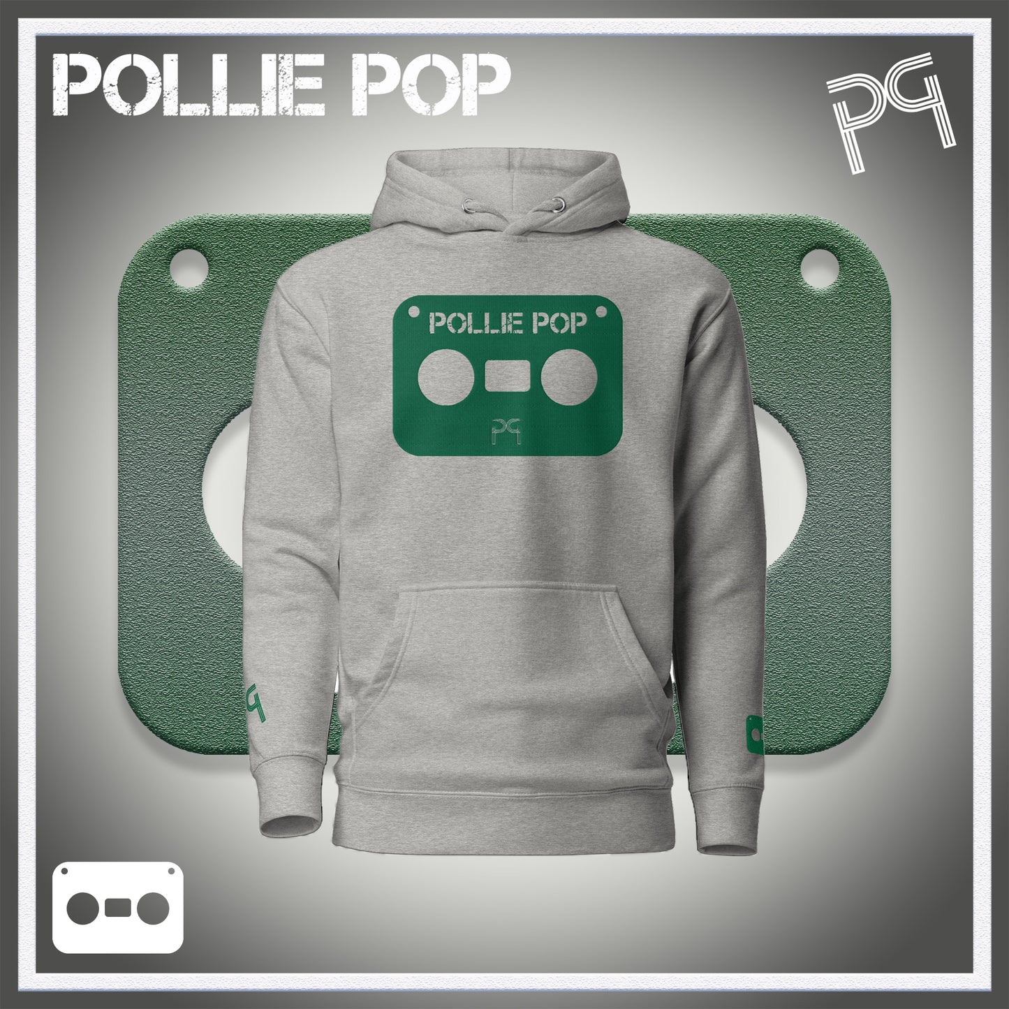 Big Dark Green Tape Hoodie