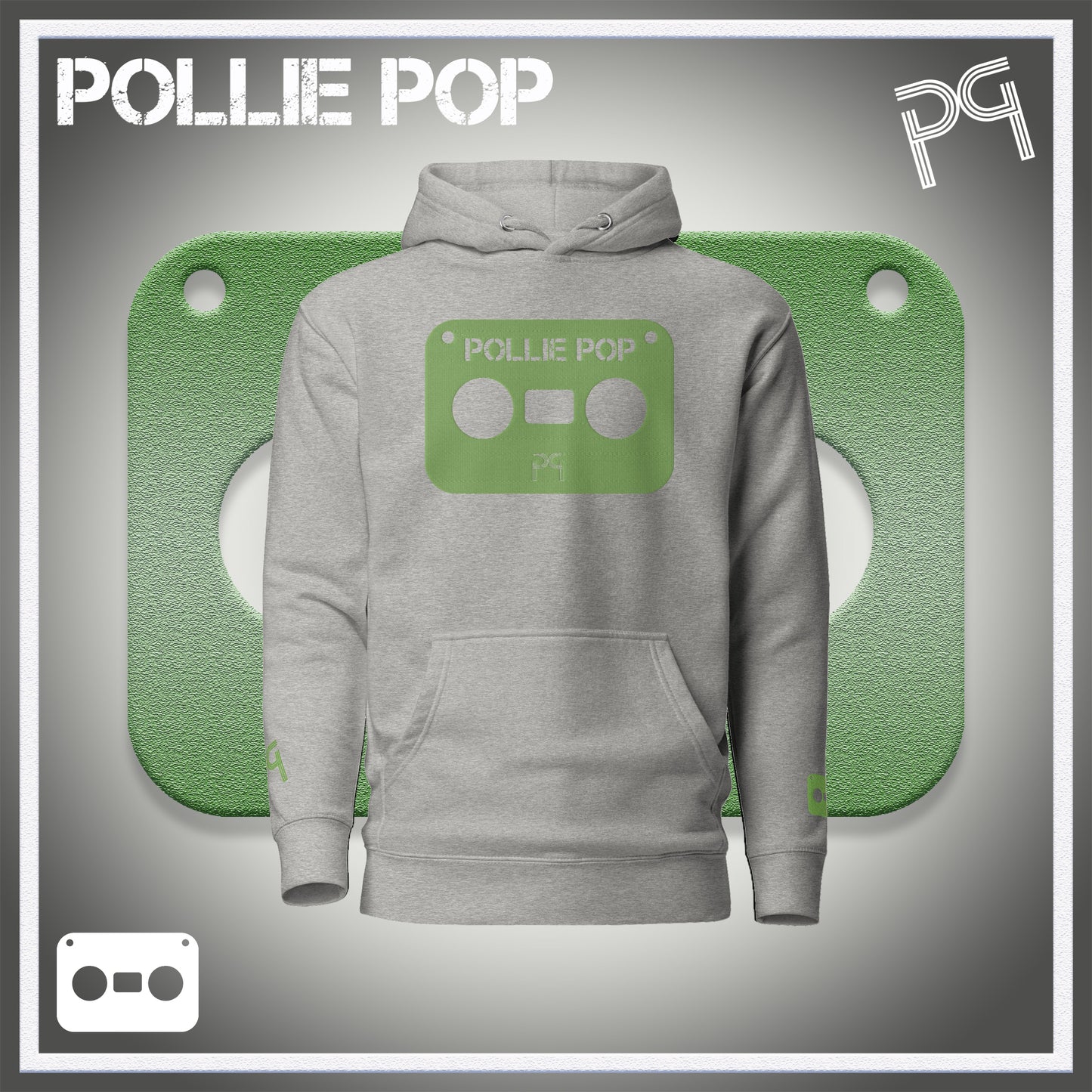Big Light Green Tape Hoodie