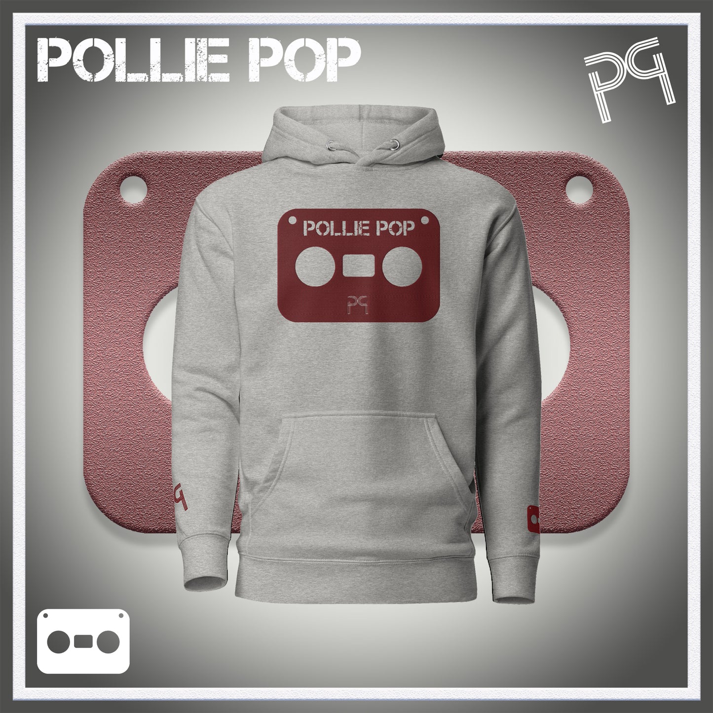 Big Wineberry Tape Hoodie