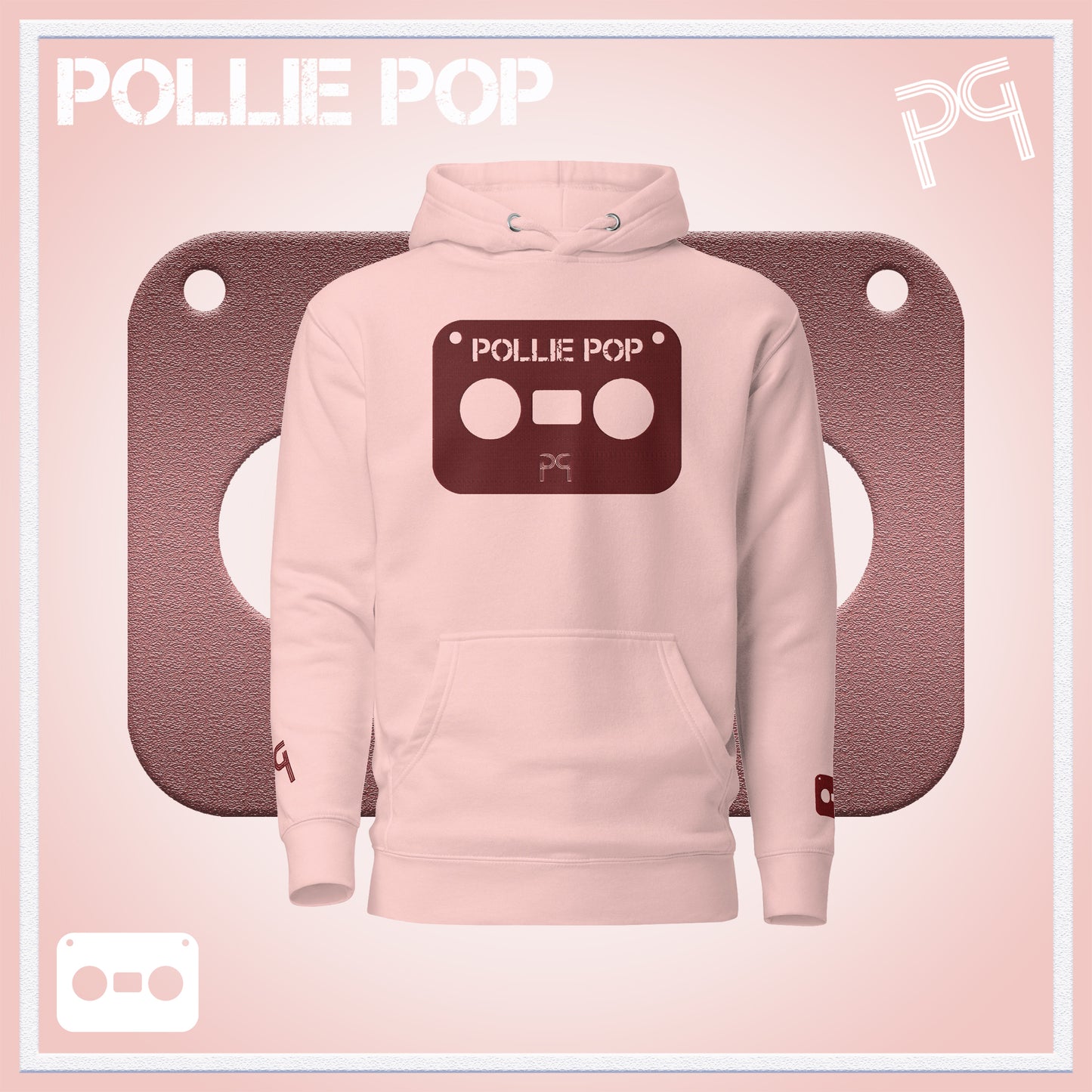 Big Wineberry Tape Hoodie