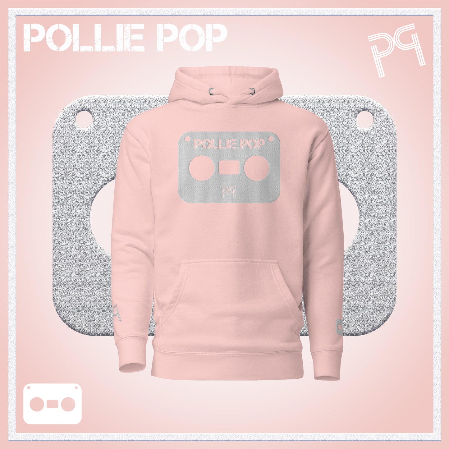 Big White Tape Hoodie