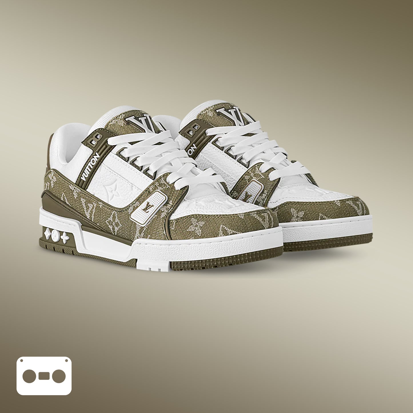 #LouisVuitton #LV #Trainer #Sneaker #KhakiWhite