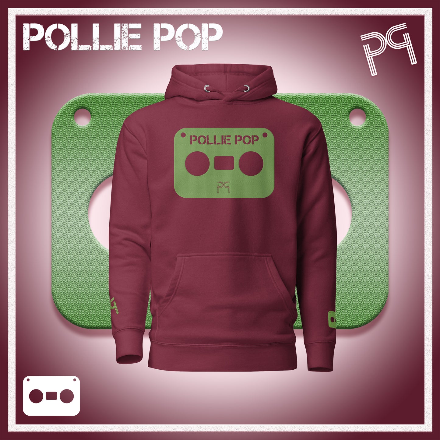 Big Light Green Tape Hoodie