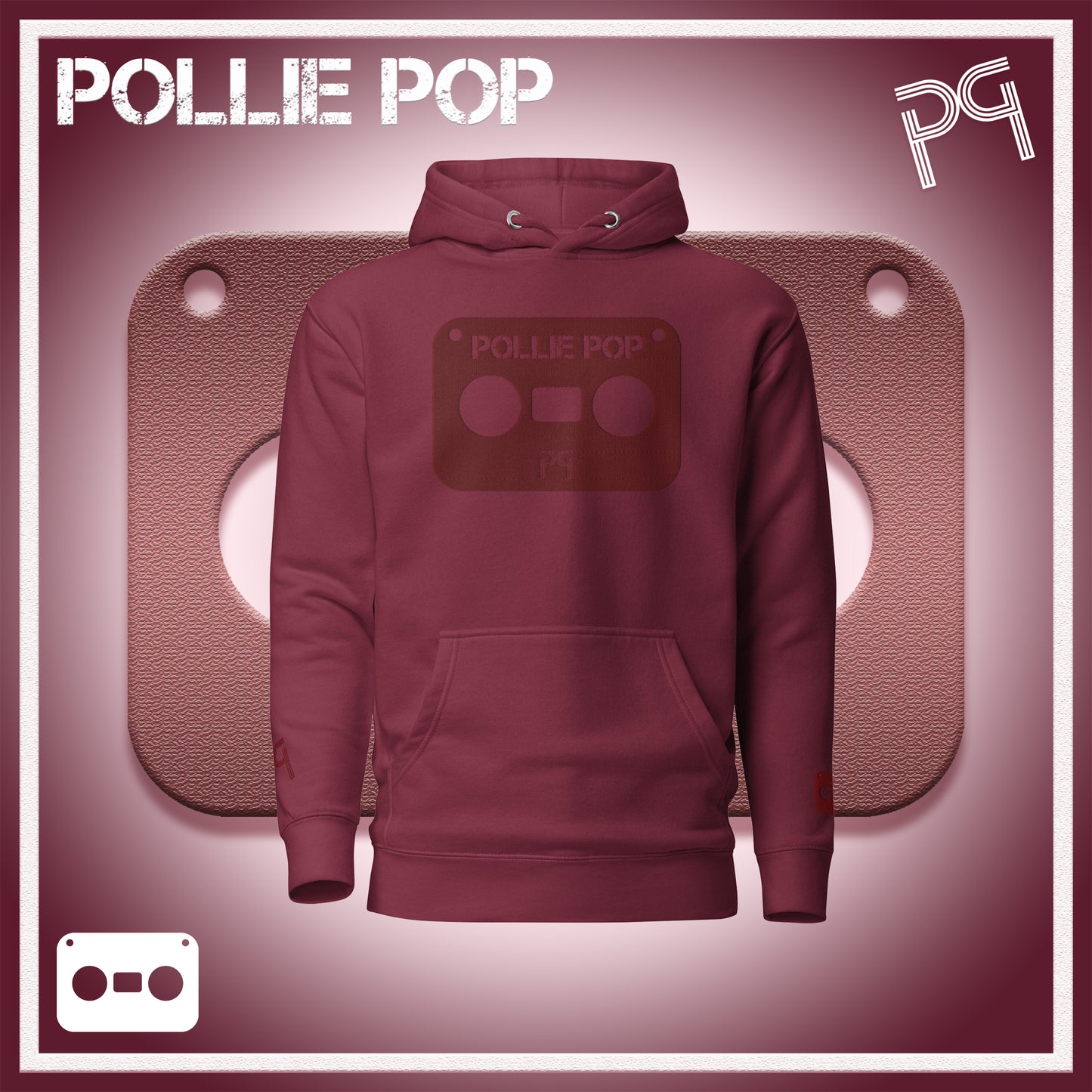 Big Wineberry Tape Hoodie